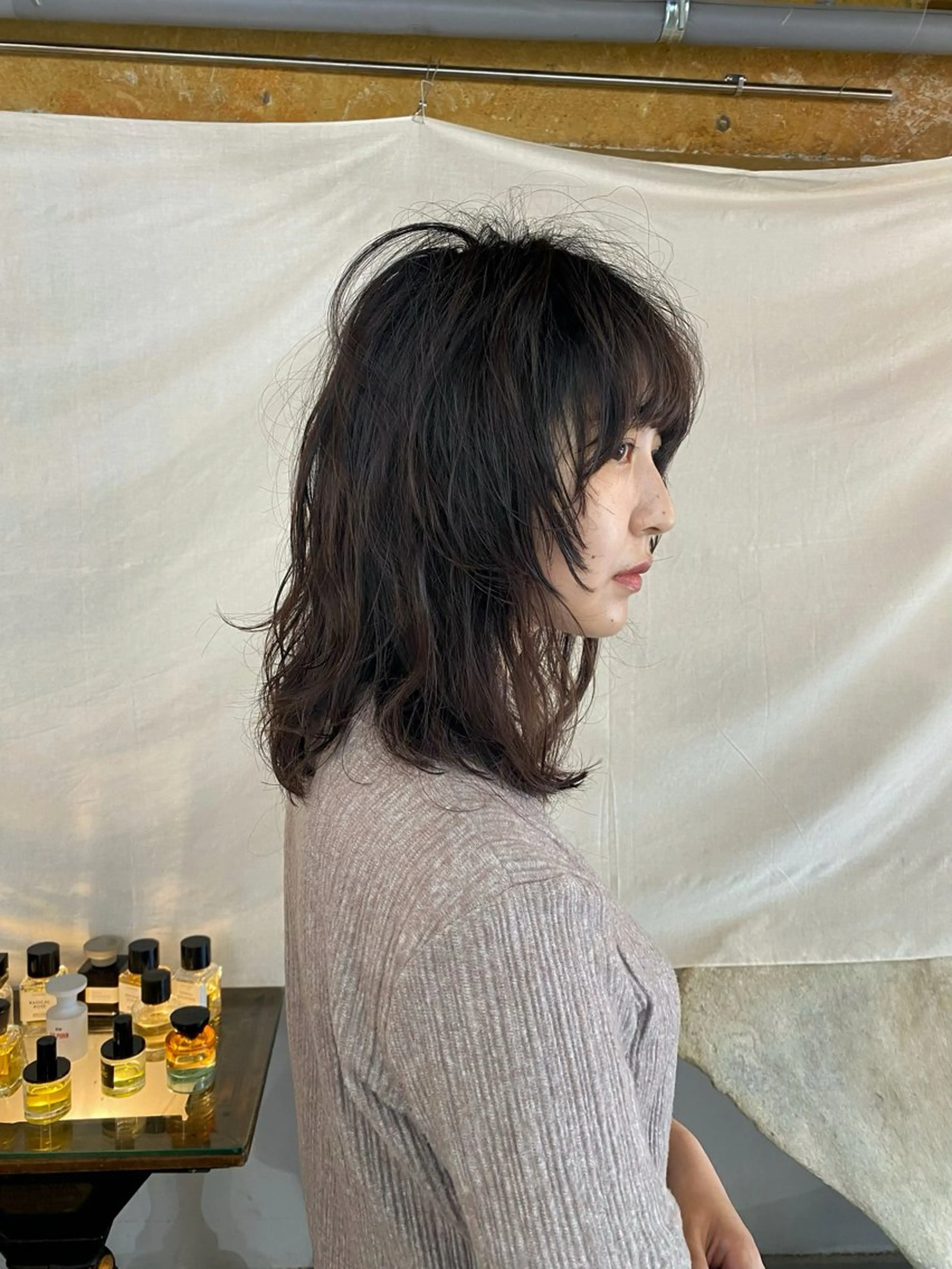 ミディアム パーマ カット パーマ KEI gattacaのヘアスタイル
