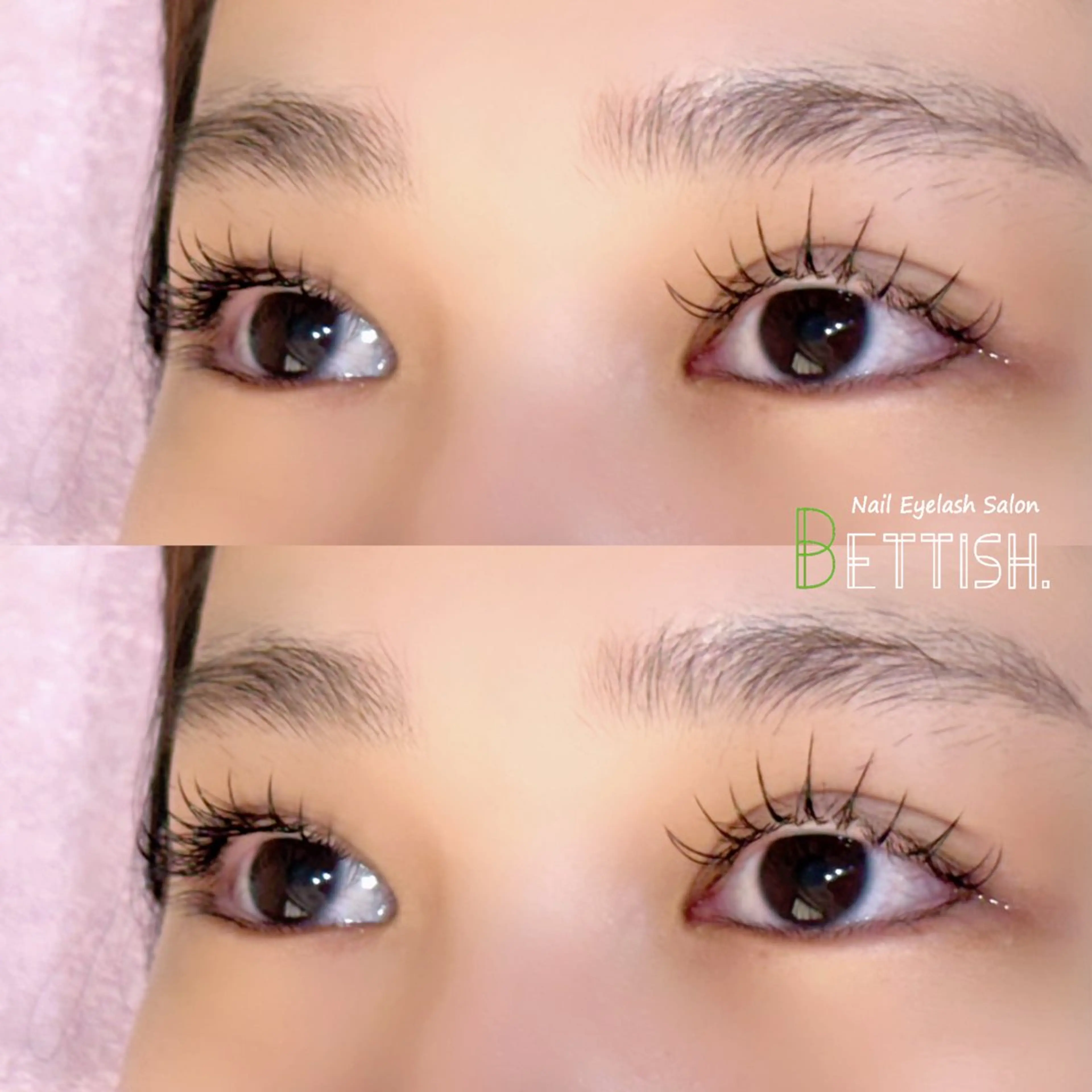 マツエク・マツパ フラットラッシュ BETTISH🩵 SERIのマツエク・マツパデザイン