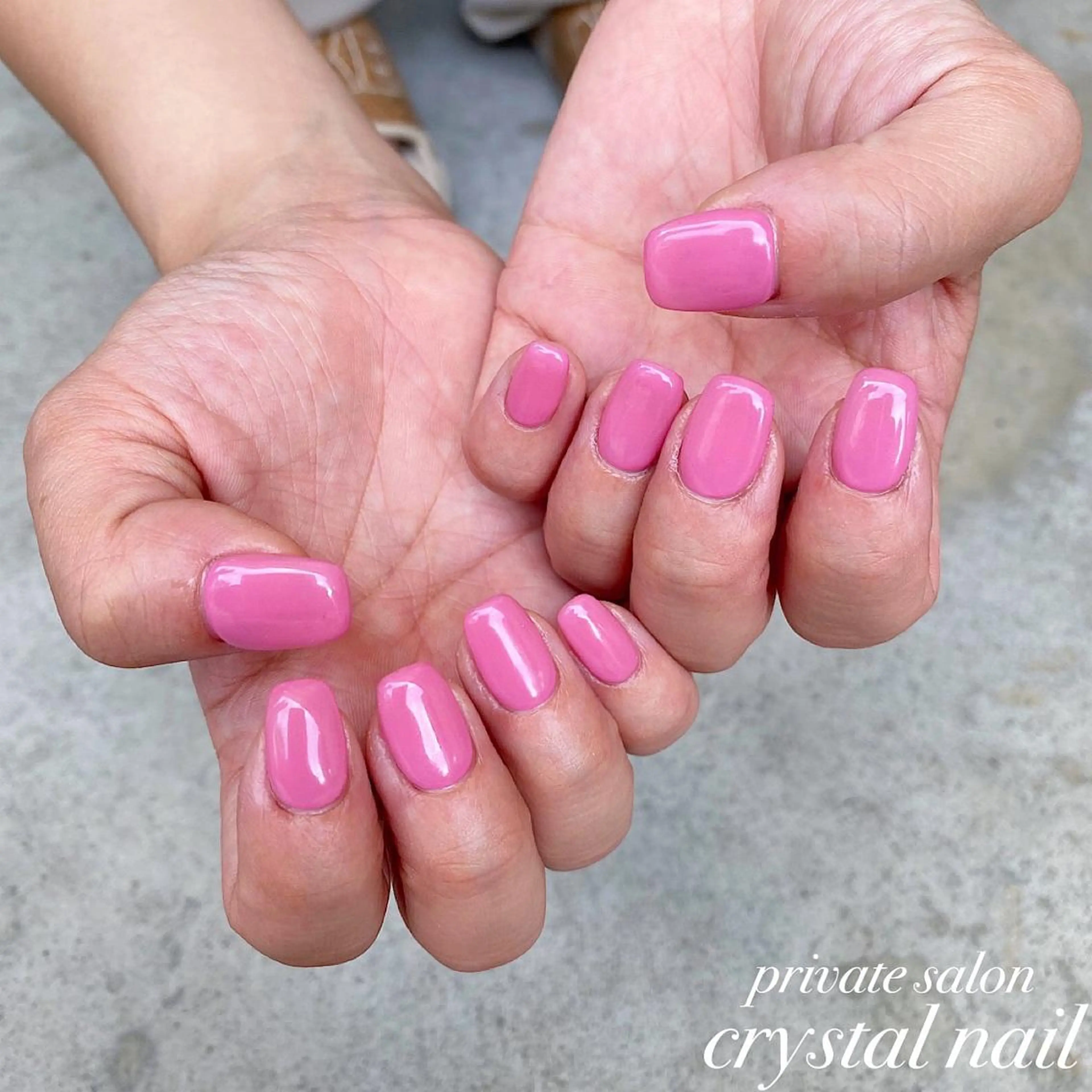 ネイル ワンカラーネイル Crystal Nailのネイルデザイン