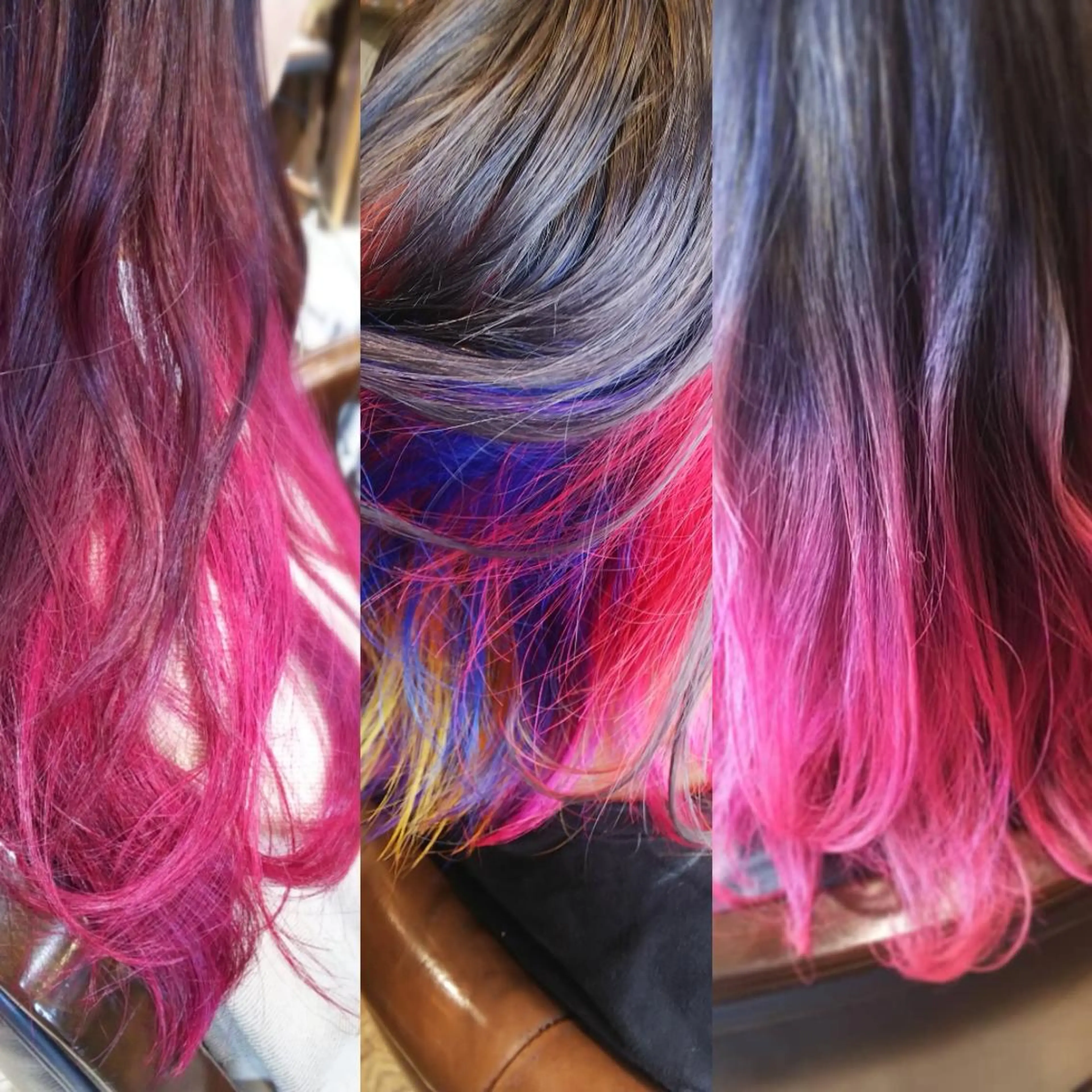 ミディアム カラー デザインカラー ピンクカラー ヘアカラー EMANON 心斎橋所属・デザインカラー /aiのヘアスタイル