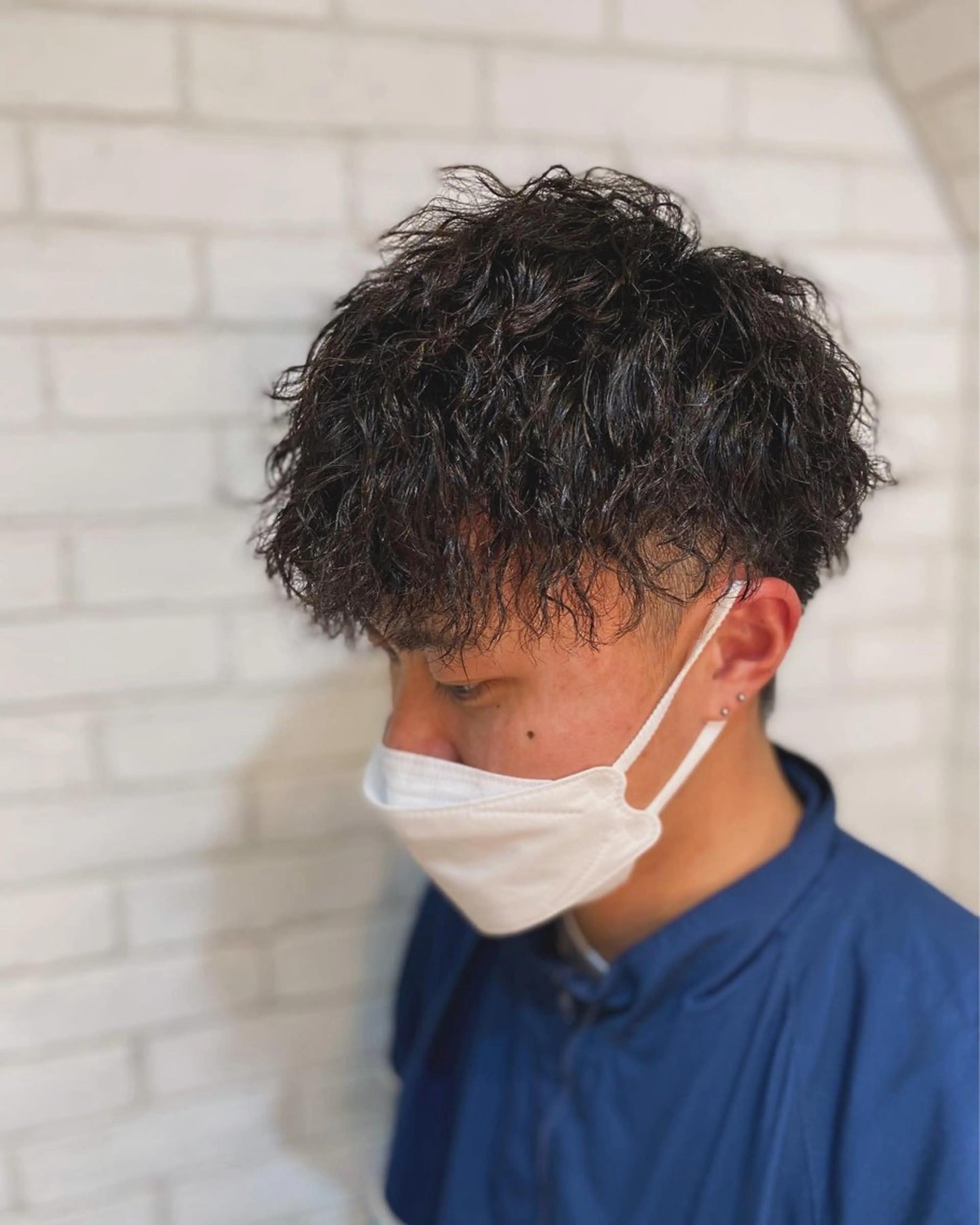 ショート パーマ メンズ カット パーマ ヨシダ フミノリのヘアスタイル