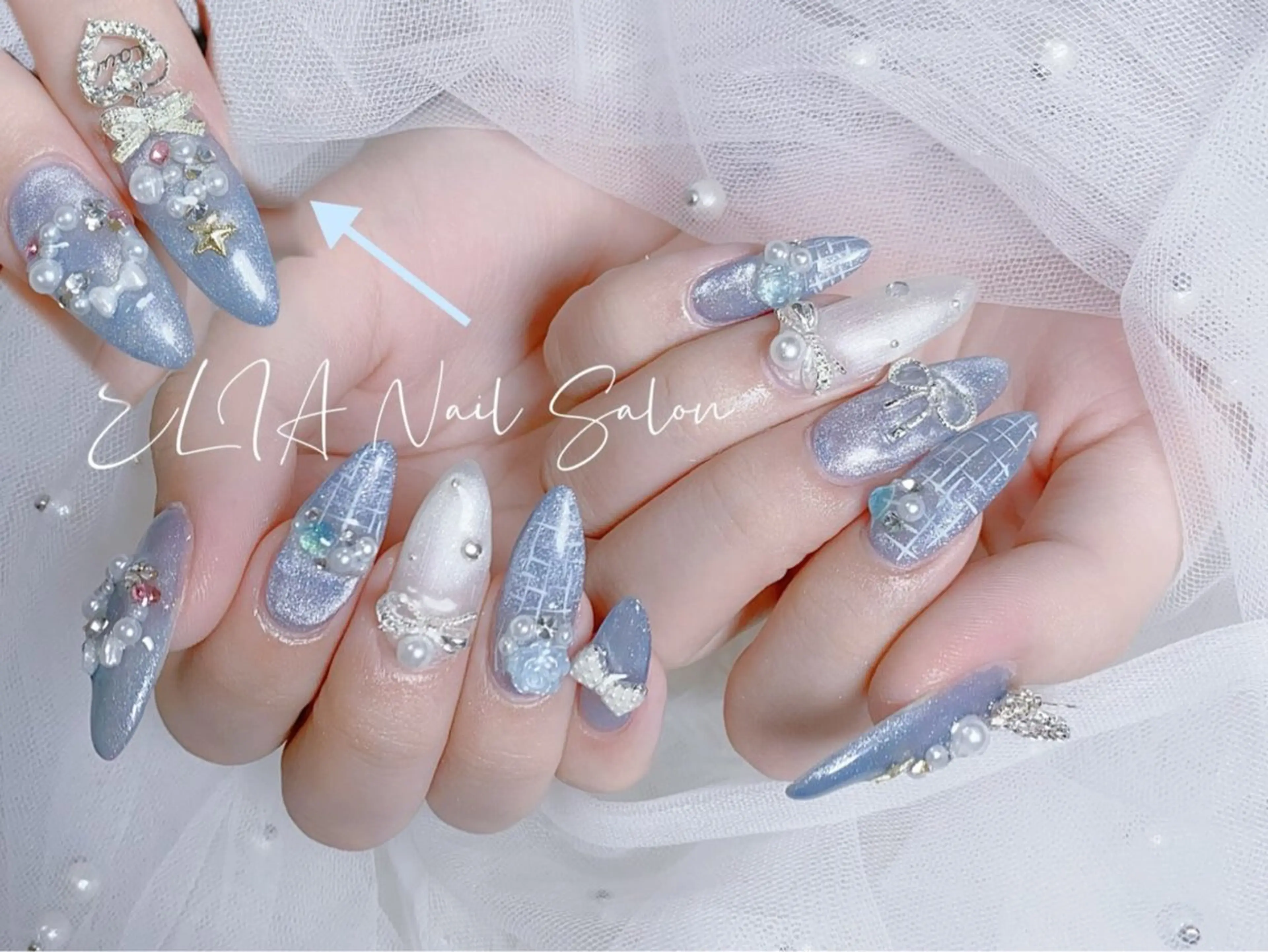セミロング ハンドネイル ハンドケア ELIA【エリア】 nailsalonのネイルデザイン