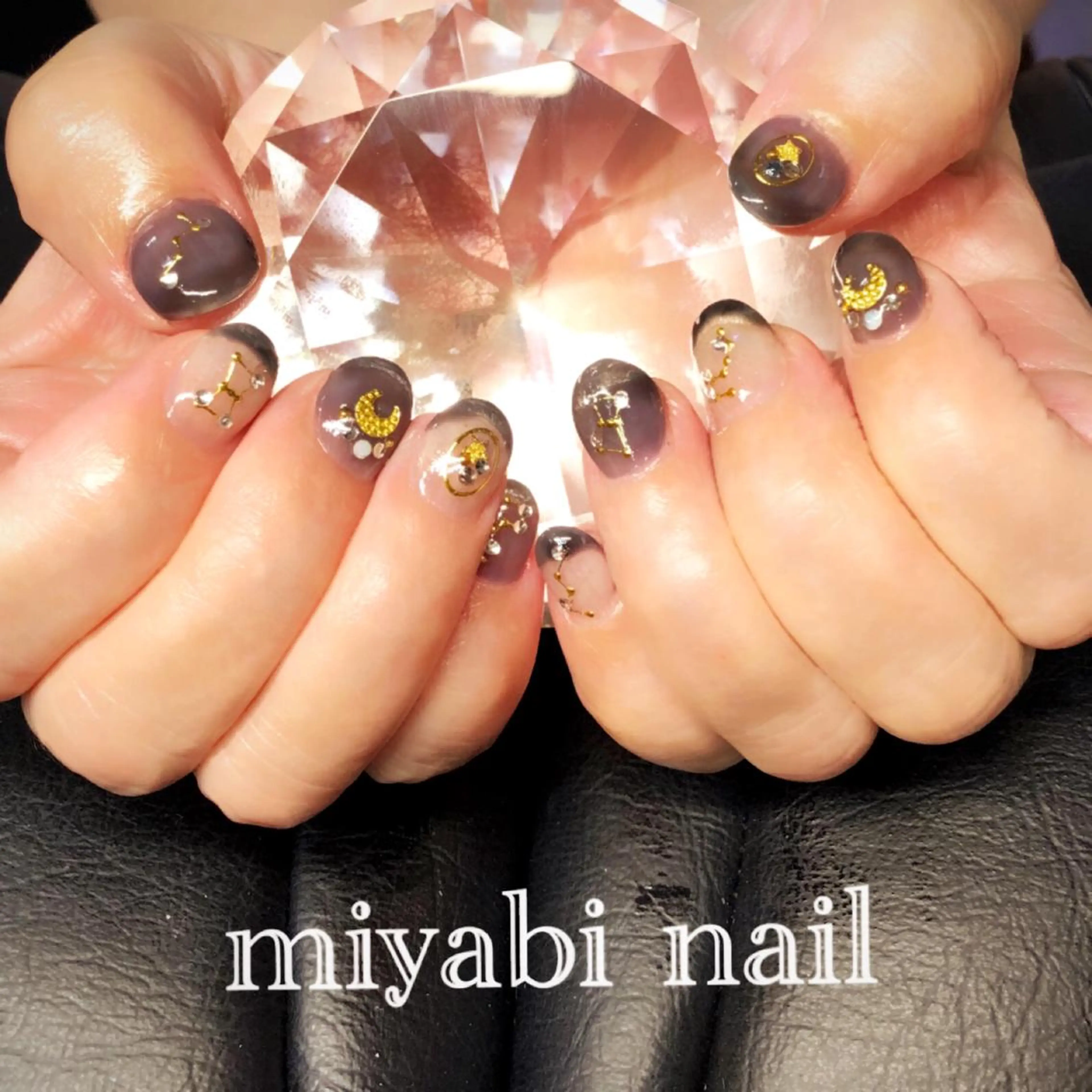 メンズ ネイル アートネイル ジェルネイル ニュアンスネイル ショートネイル ハンドネイル miyabi nail 桂川駅近くのネイルデザイン