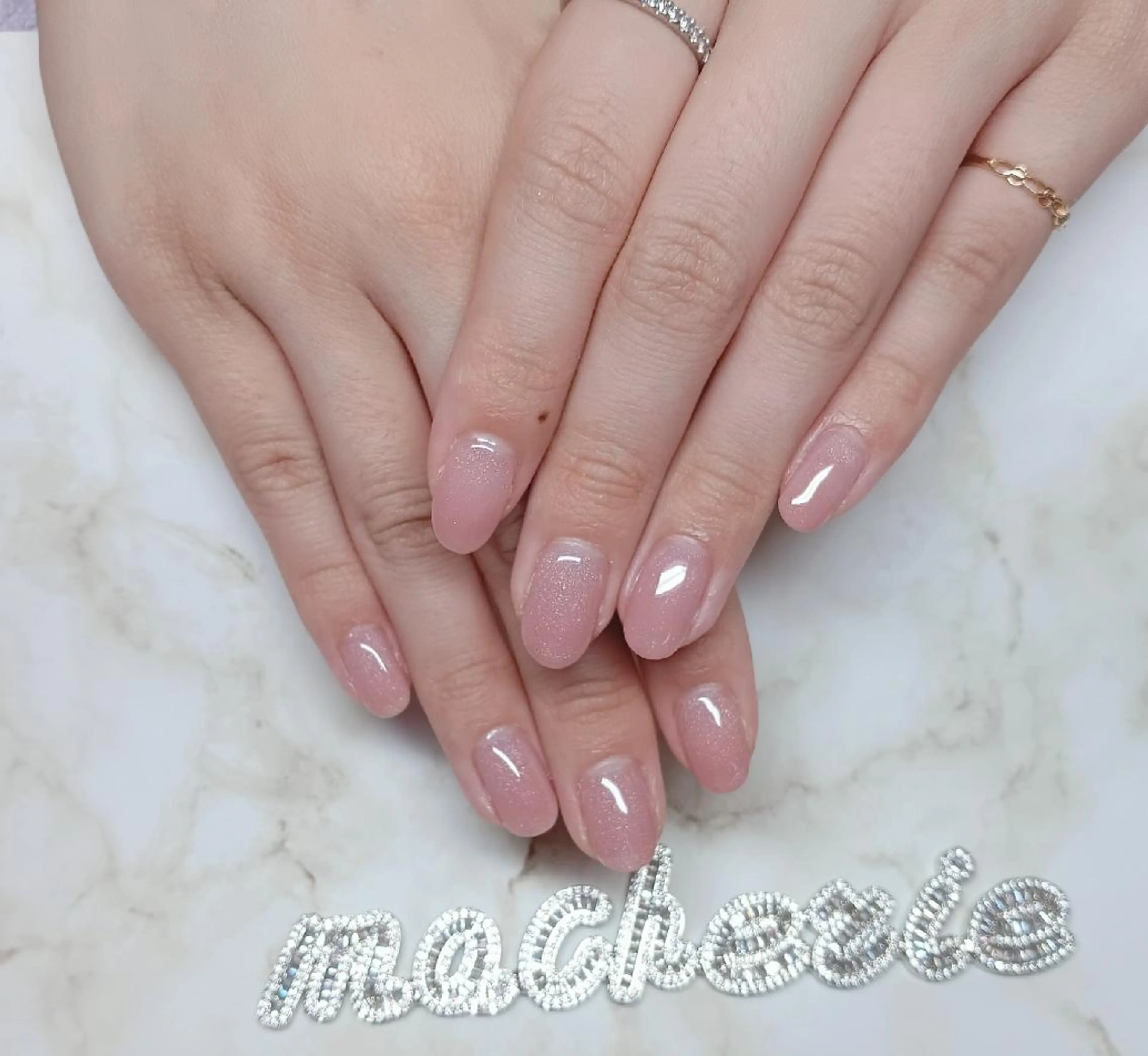 ネイル マグネットネイル ピンク ハンドネイル Nail Salon macherieのネイルデザイン