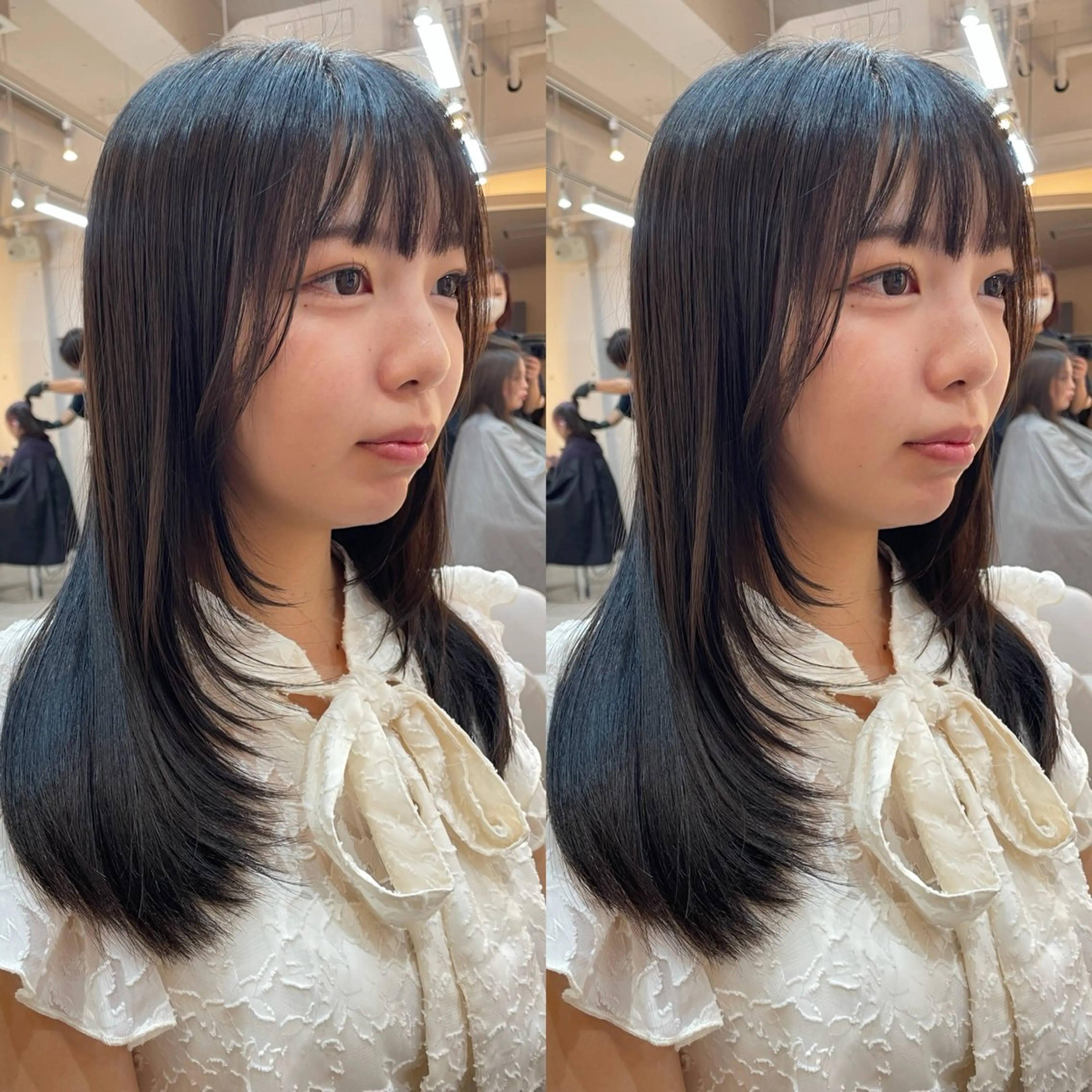 ロング カット ヘアセット ブリーチ無しダブル カラー🦕まどかのヘアスタイル