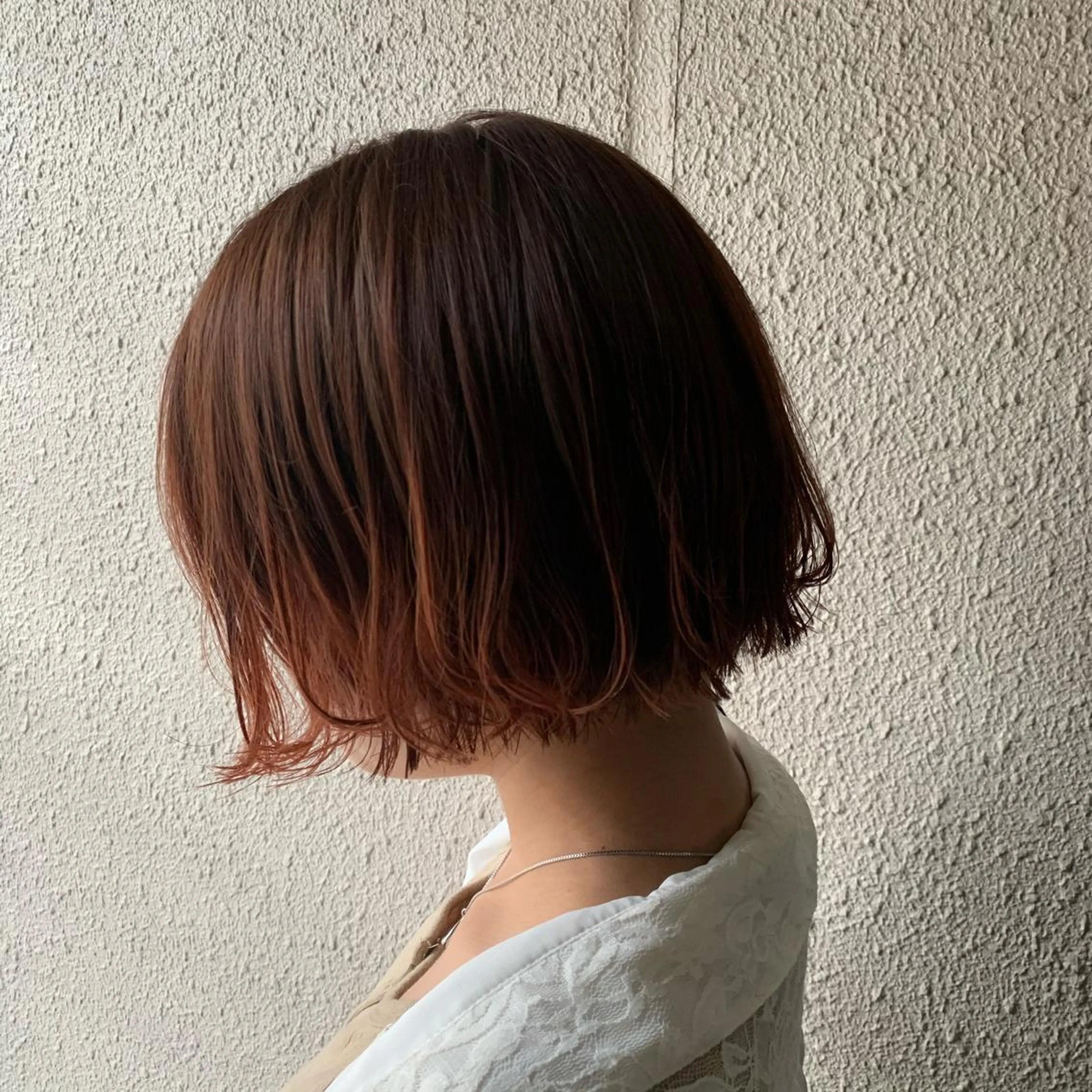 ショート カラー オレンジ カット ヘアカラー chouette/ 根本優希のヘアスタイル
