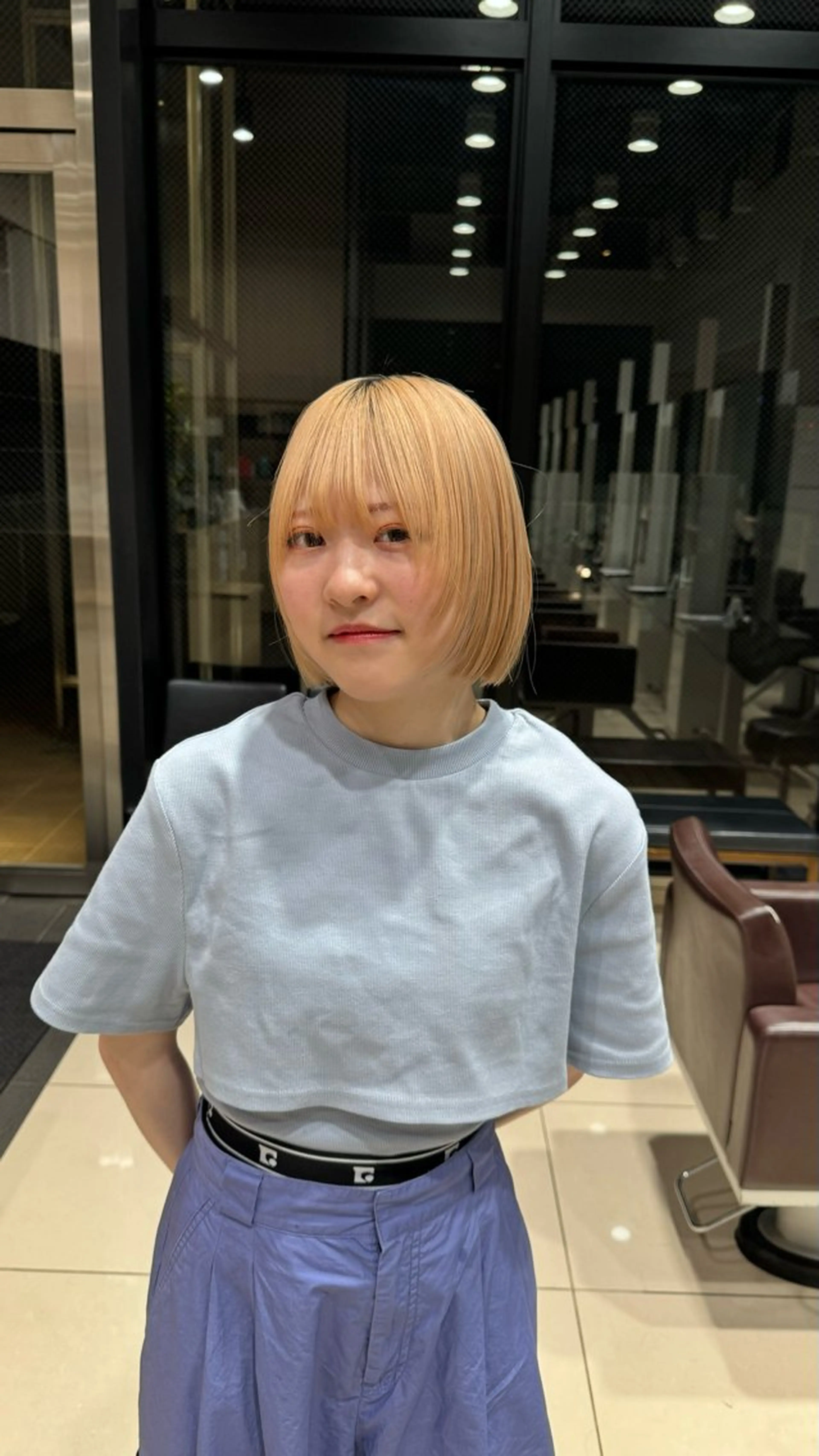 ミディアム カット ヘアカラー トリートメント フルノコウキ/新宿/ レイヤーボブ/韓国風のヘアスタイル