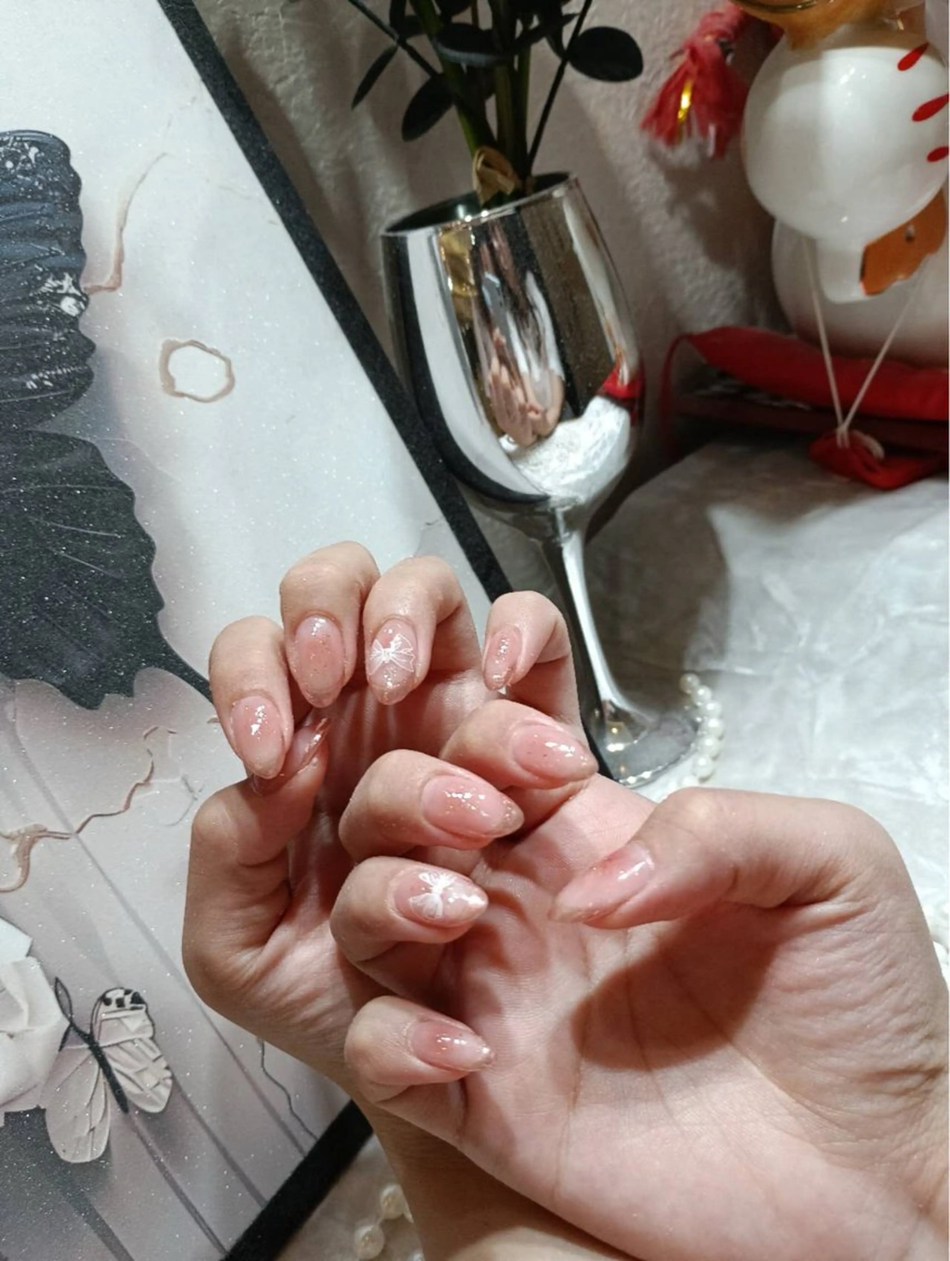 ネイル アートネイル フットネイル ジェルネイル ハート マグネットネイル Babarla Nailのネイルデザイン