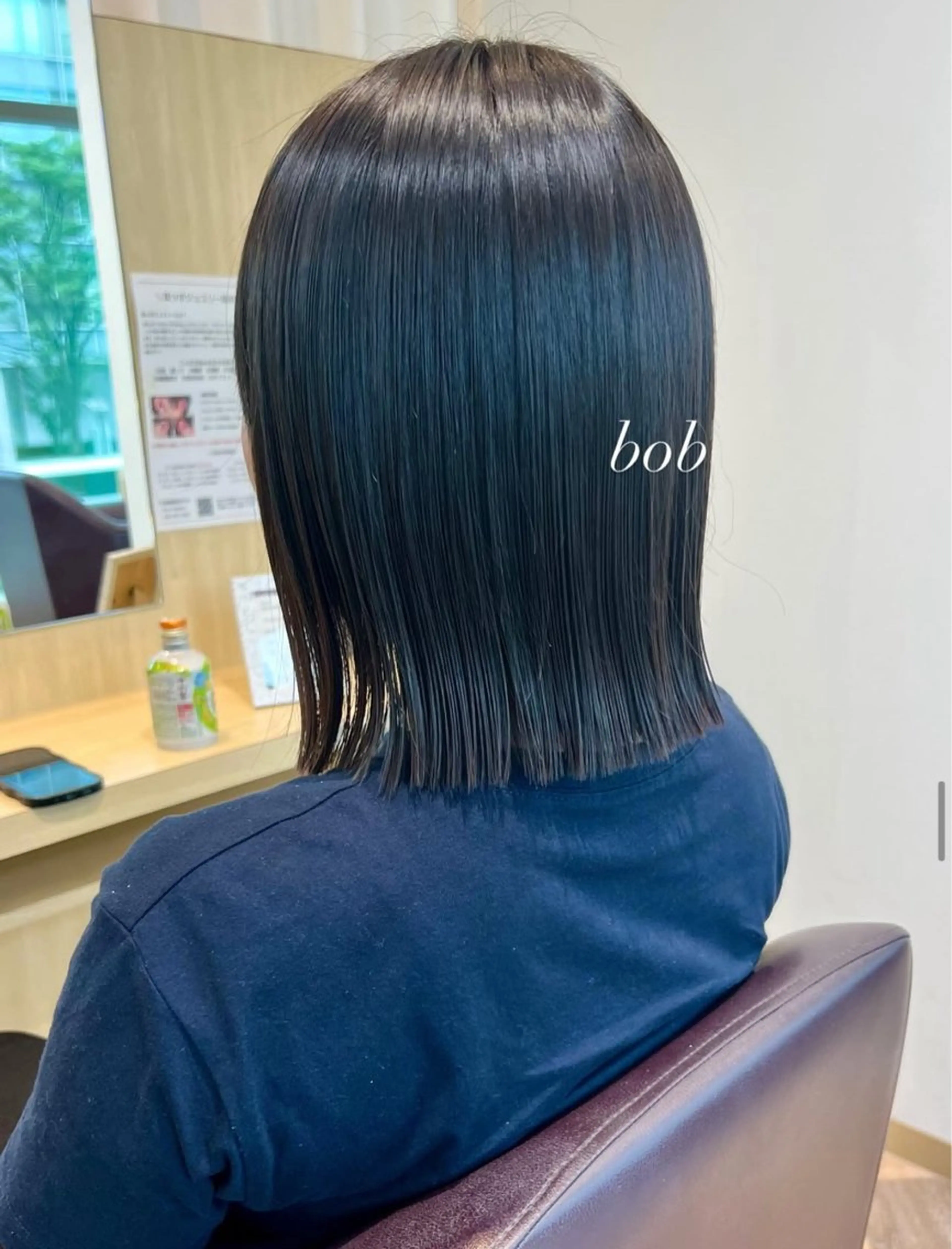 ミディアム ボブ カット ヘアカラー 加納千華 /ボブ/ぱつっとボブのヘアスタイル