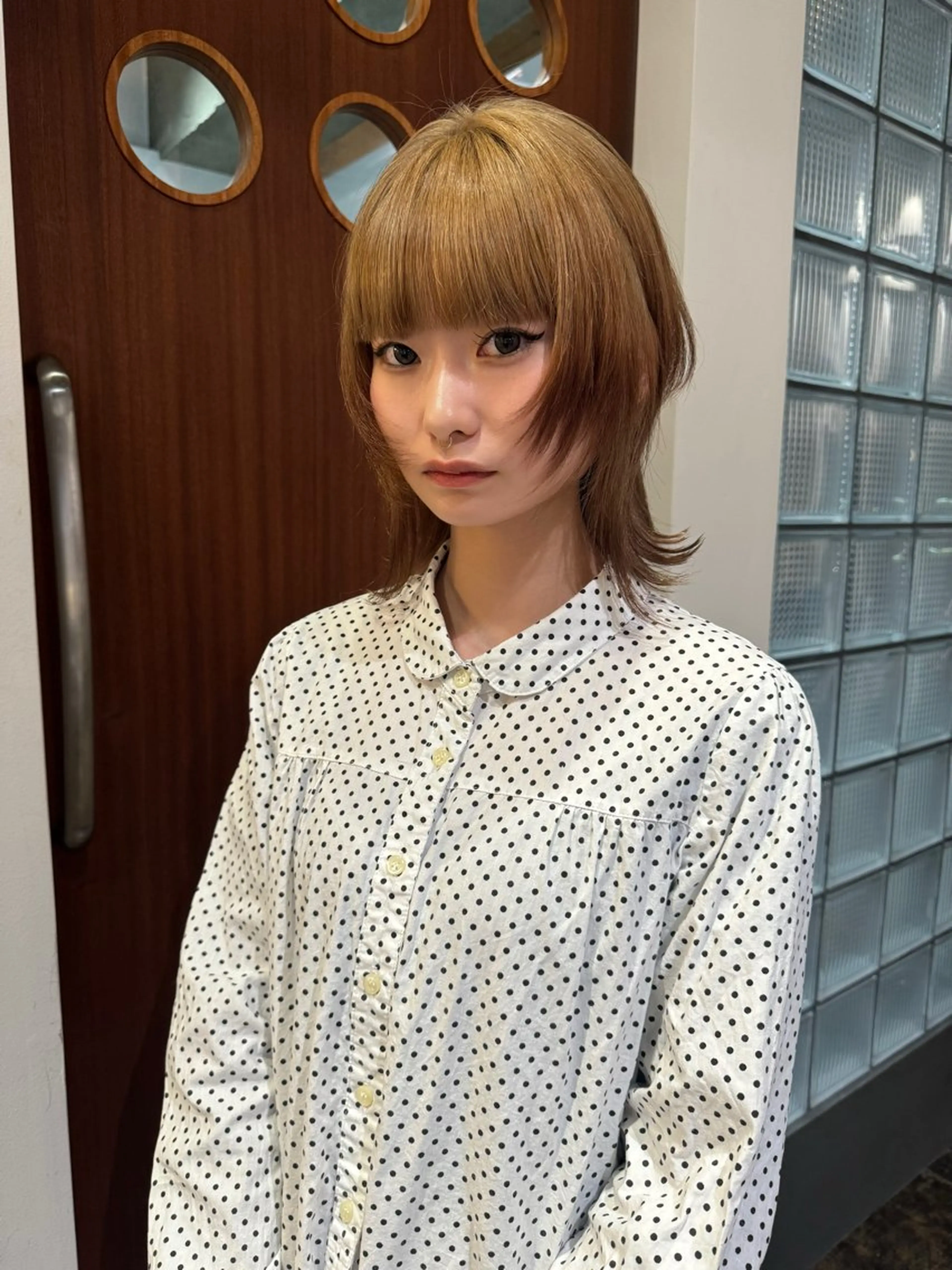 セミロング カラー ベージュカラー ブラウンカラー グラデーションカラー 中尾 未来のヘアスタイル