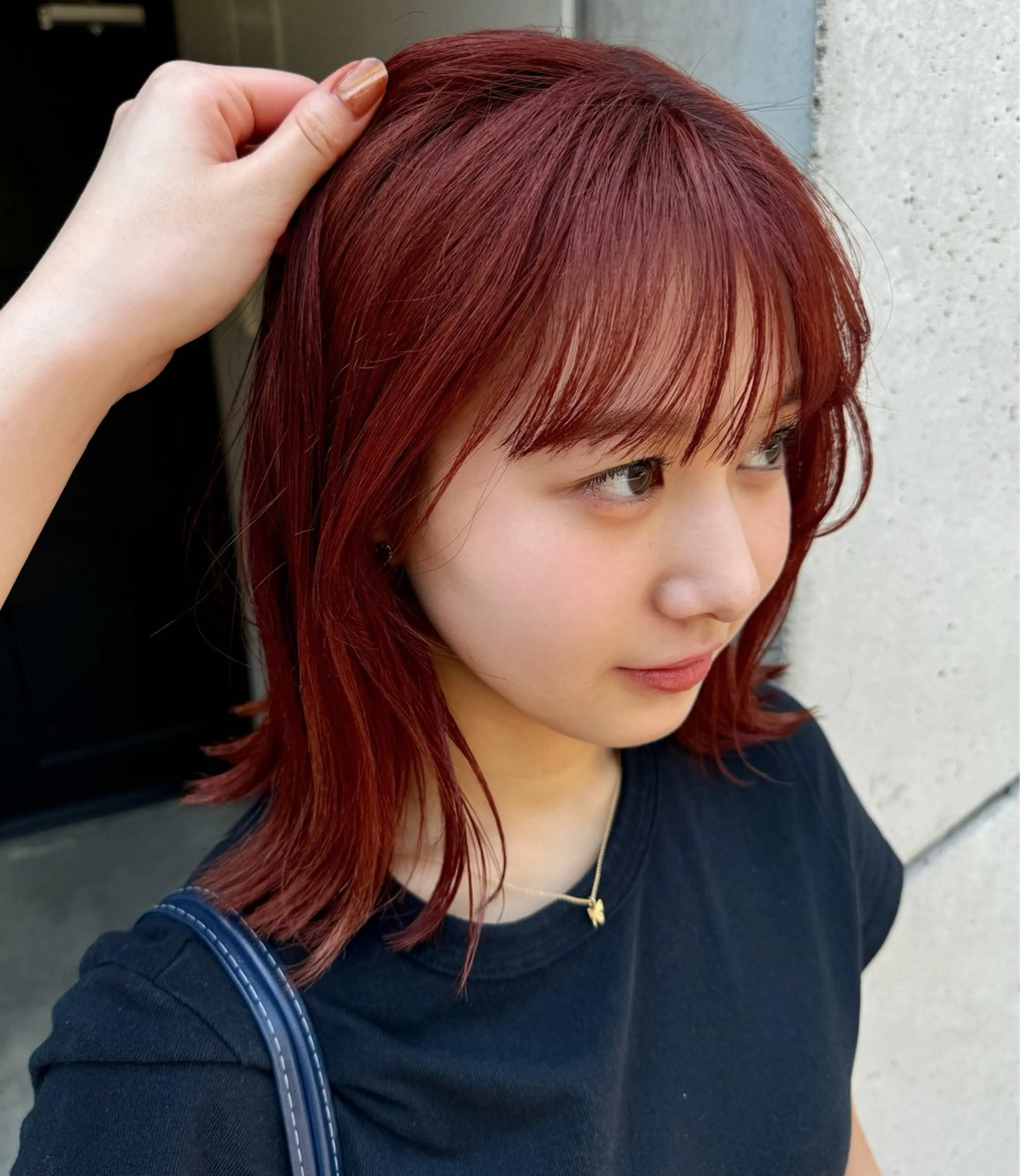 ミディアム yuuka/ボブ/ダ ブルカラー/髪質改善のヘアスタイル