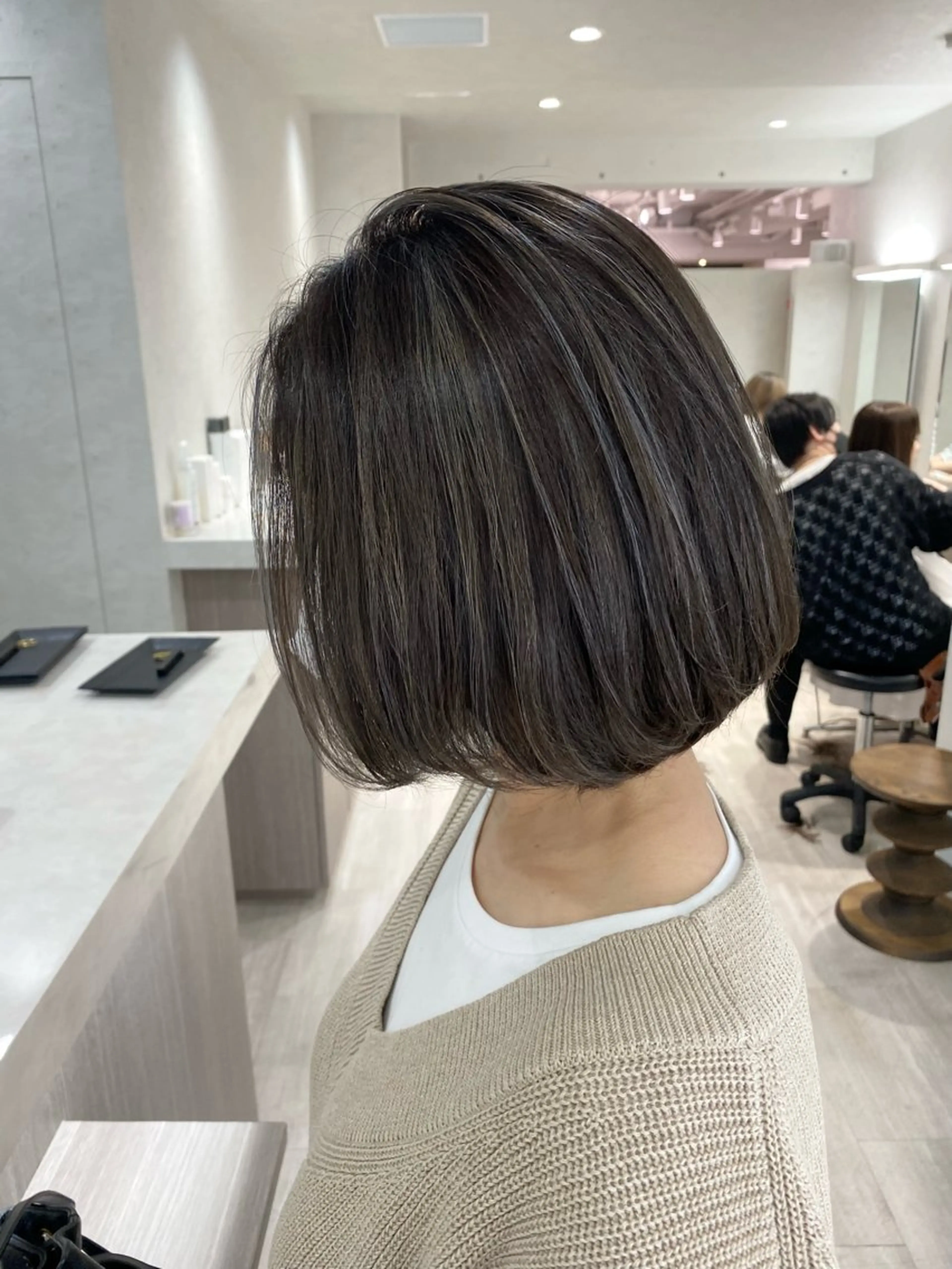セミロング カラー 似合わせカット✨ 美髪縮毛矯正/松本のヘアスタイル