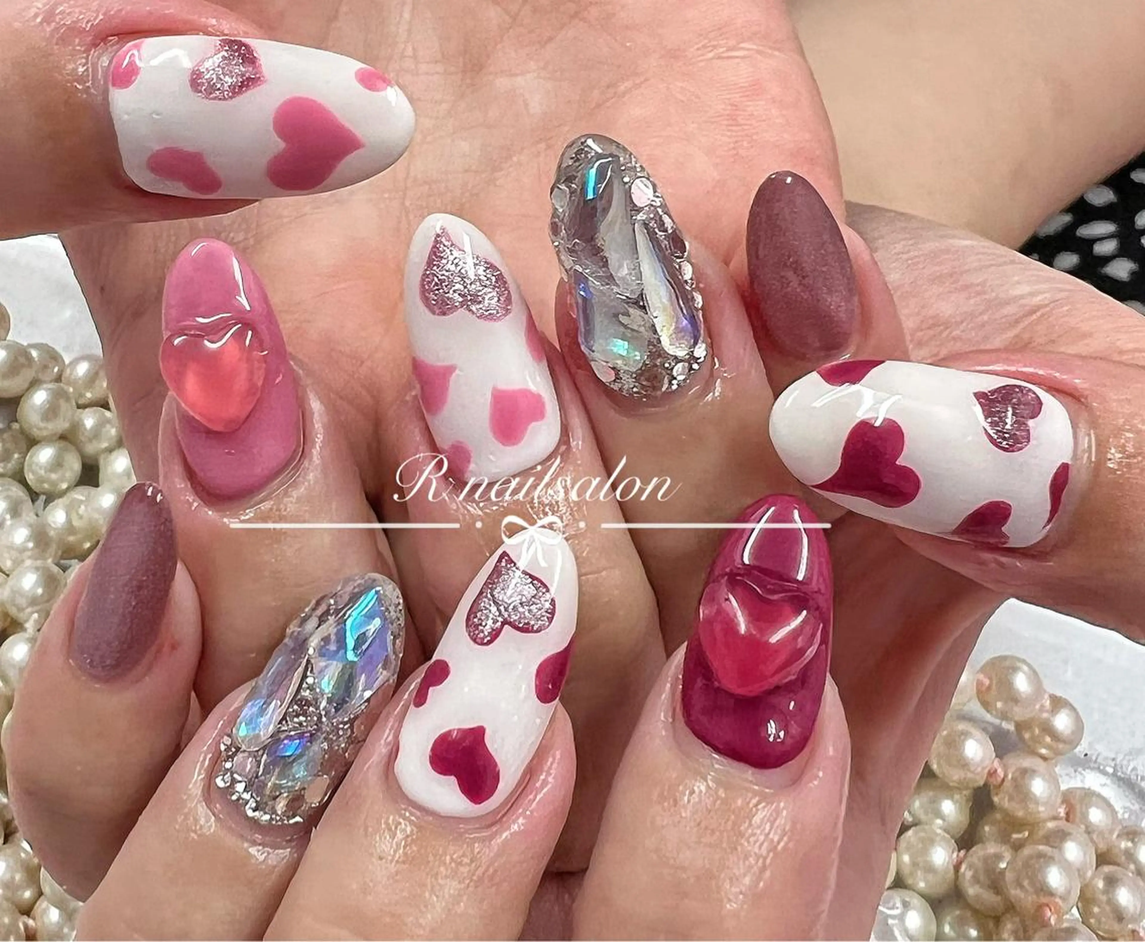 ロング ハンドネイル R NAILSALONのネイルデザイン