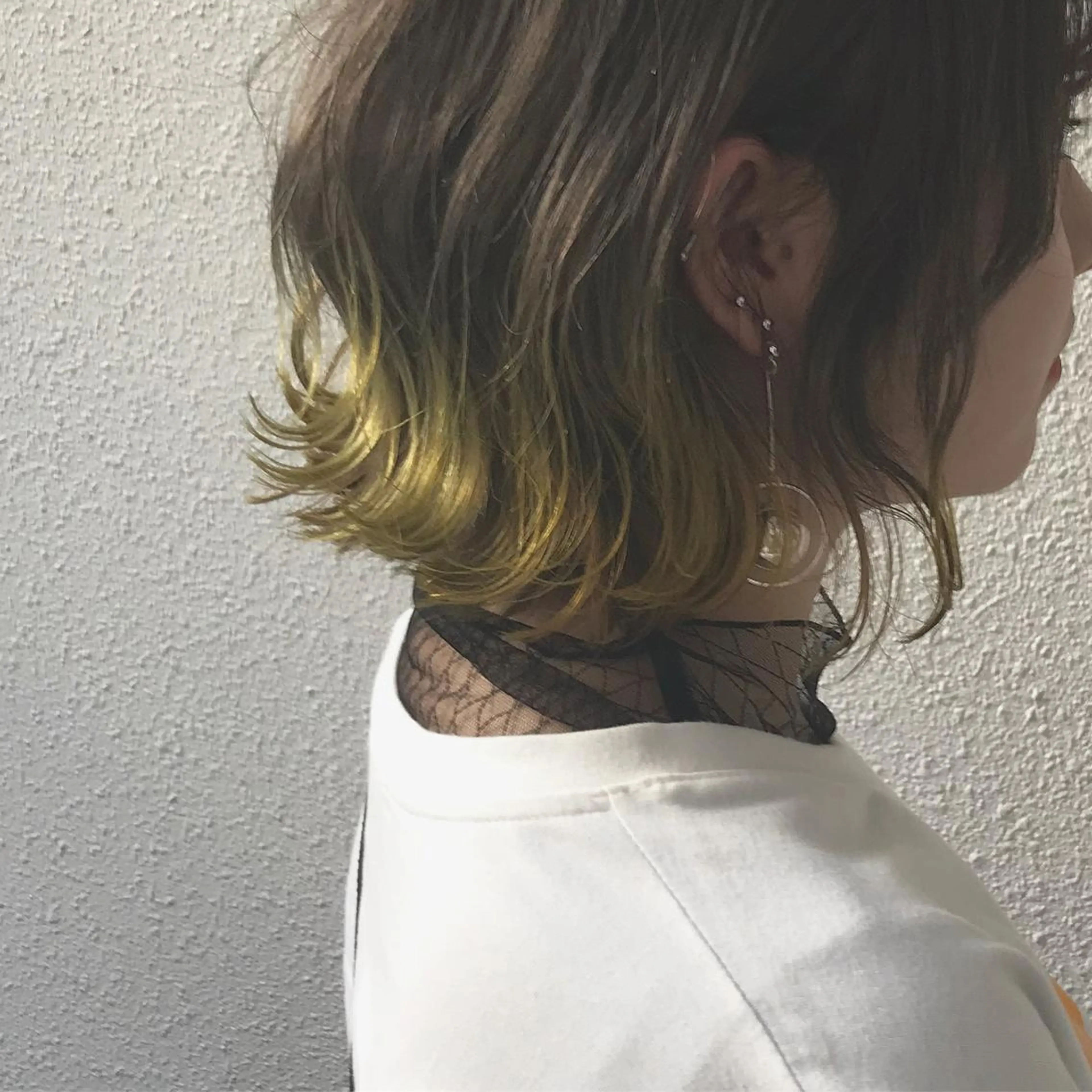 ショート カラー ブリーチ グレージュ インナーカラー/天神 ブリーチ/吉田のヘアスタイル