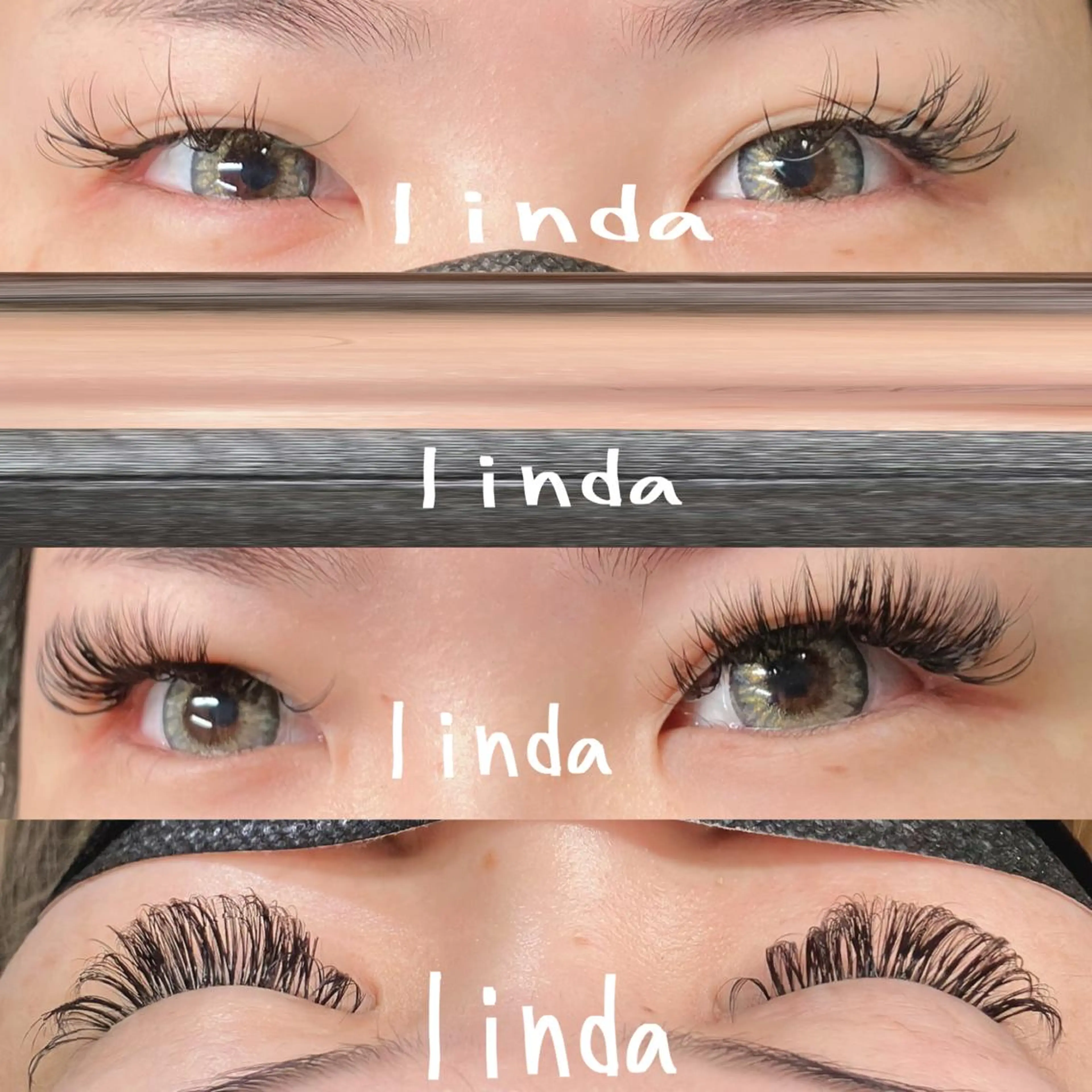 マツエク・マツパ 付け放題 ボリュームラッシュ linda lashesのマツエク・マツパデザイン