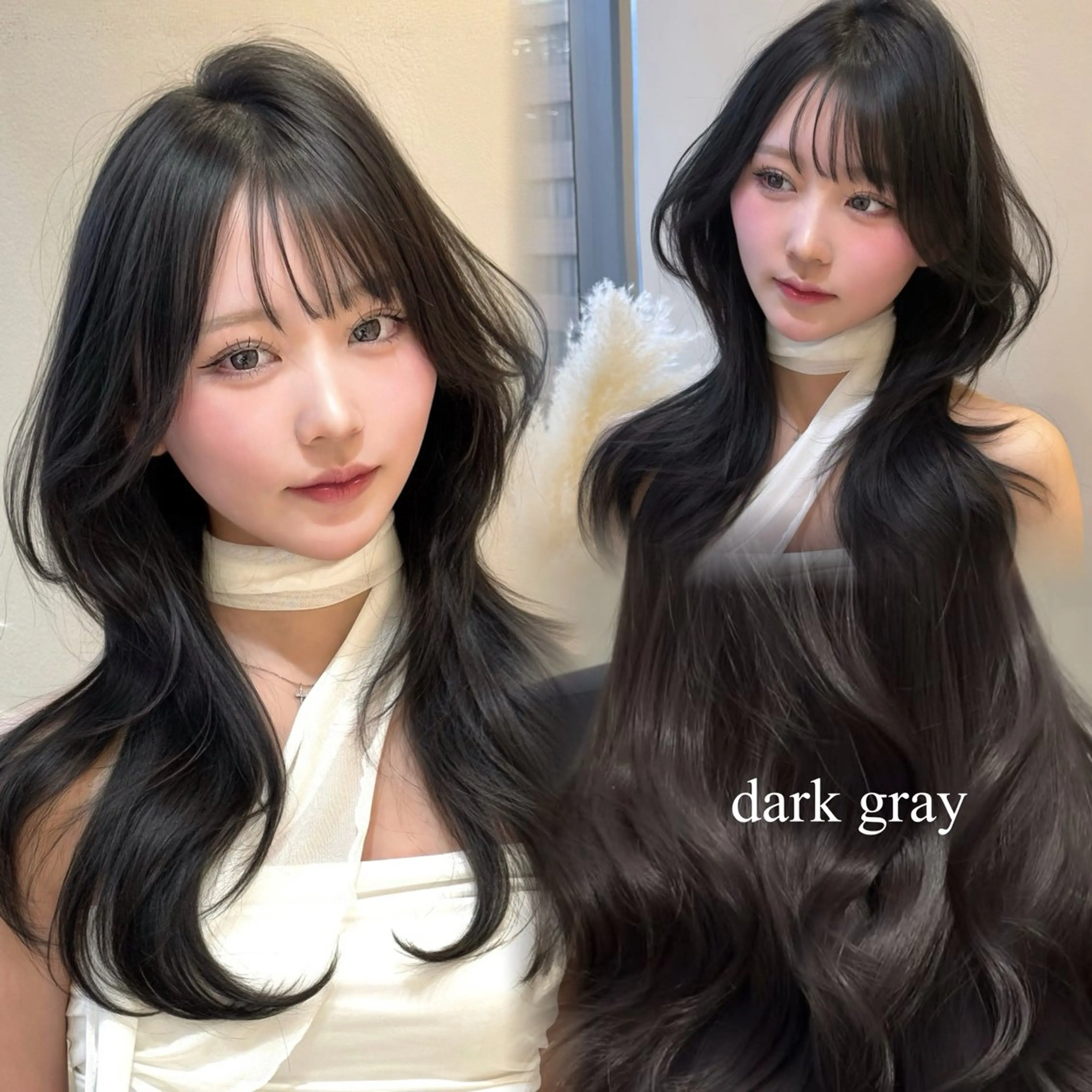 セミロング カット ヘアカラー トリートメント レイヤー/韓国❣️ 髪質改善/e_kiのヘアスタイル