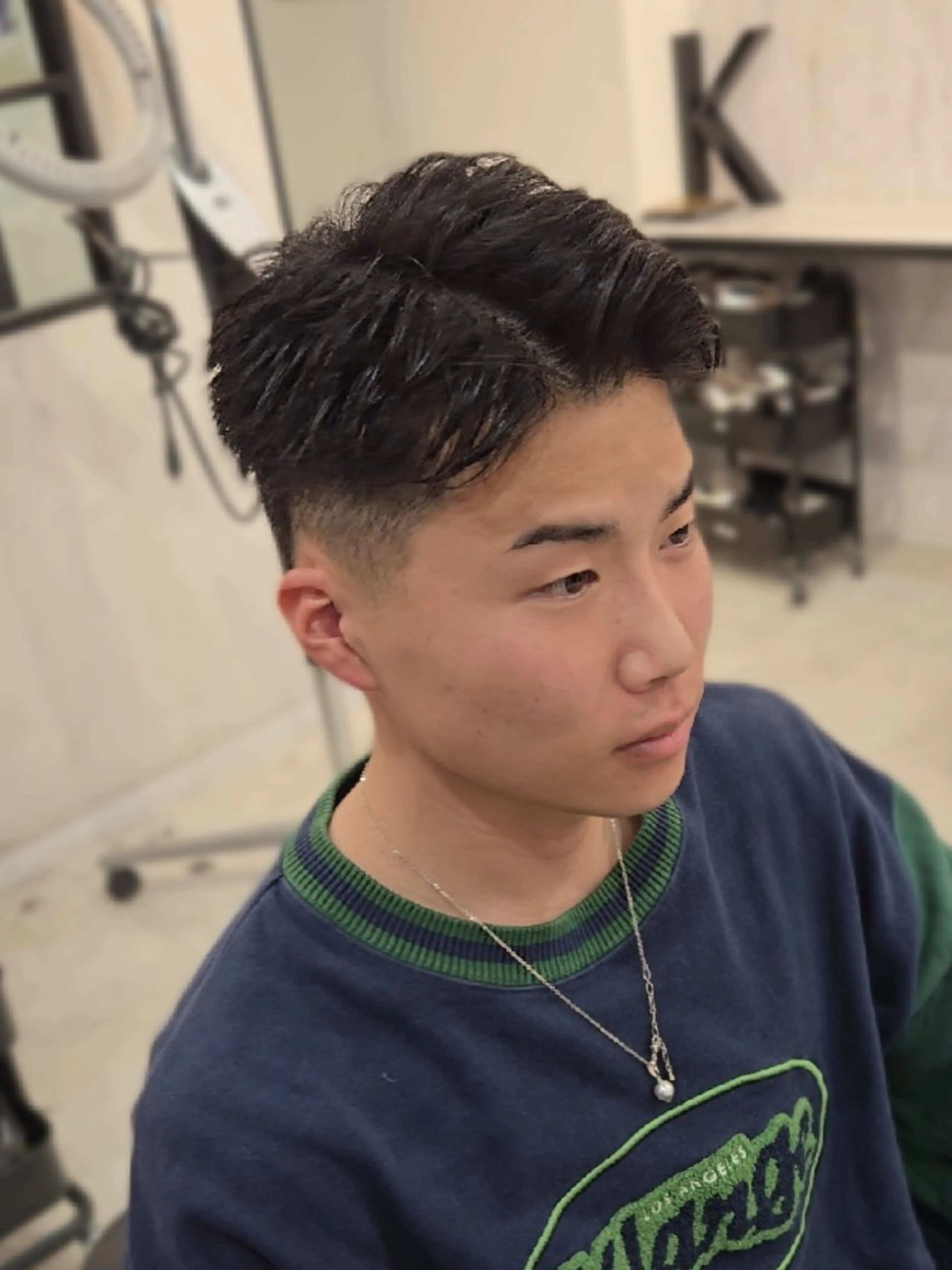 メンズ ショート 七三 カット ヘアセット Lapis 名古屋駅前店所属・LEN名古屋/パーマ メンズ特化美容師のヘアスタイル