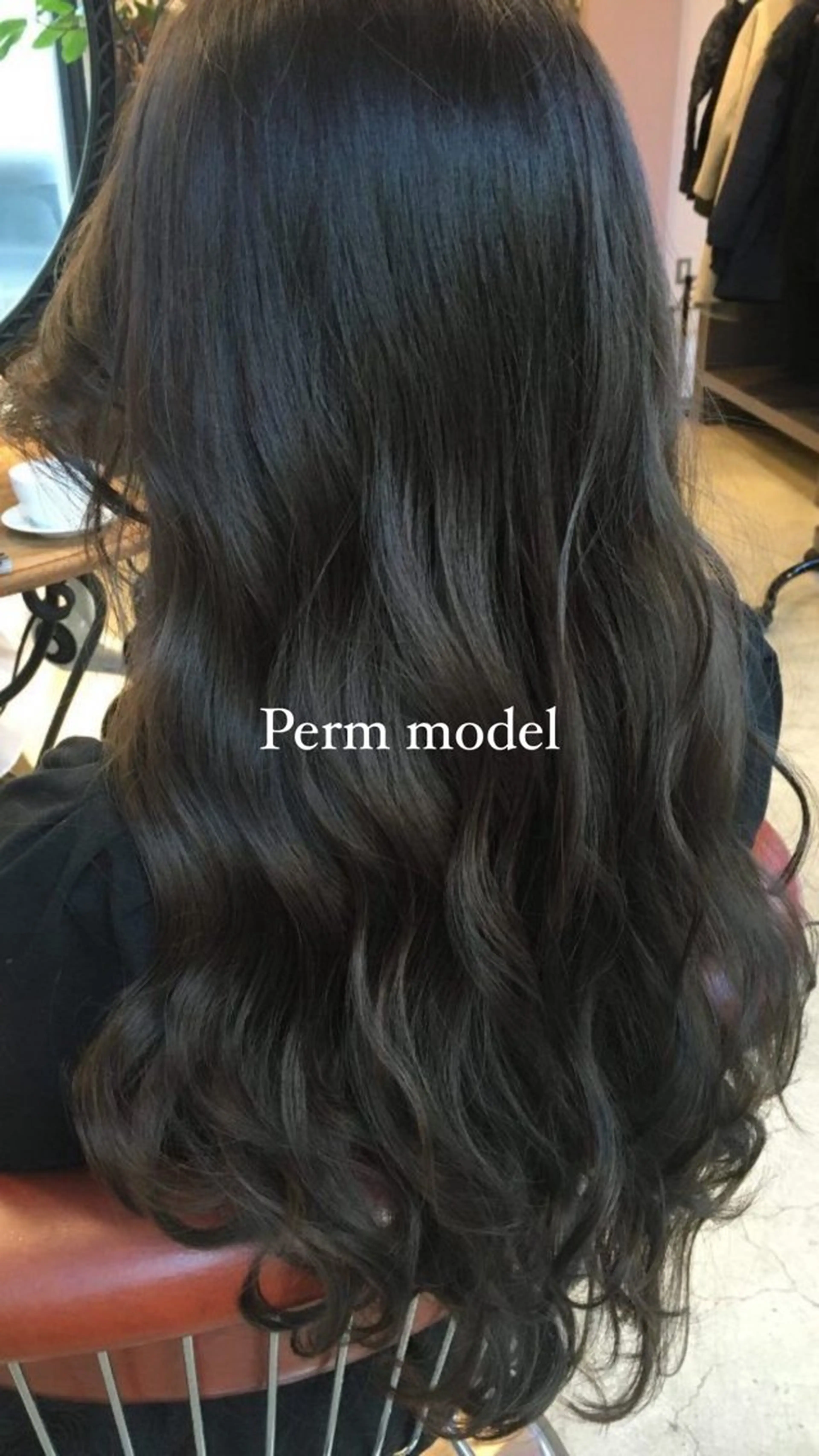 ミディアム パーマ メンズ 透明感/艶髪/ 石山浩二のヘアスタイル