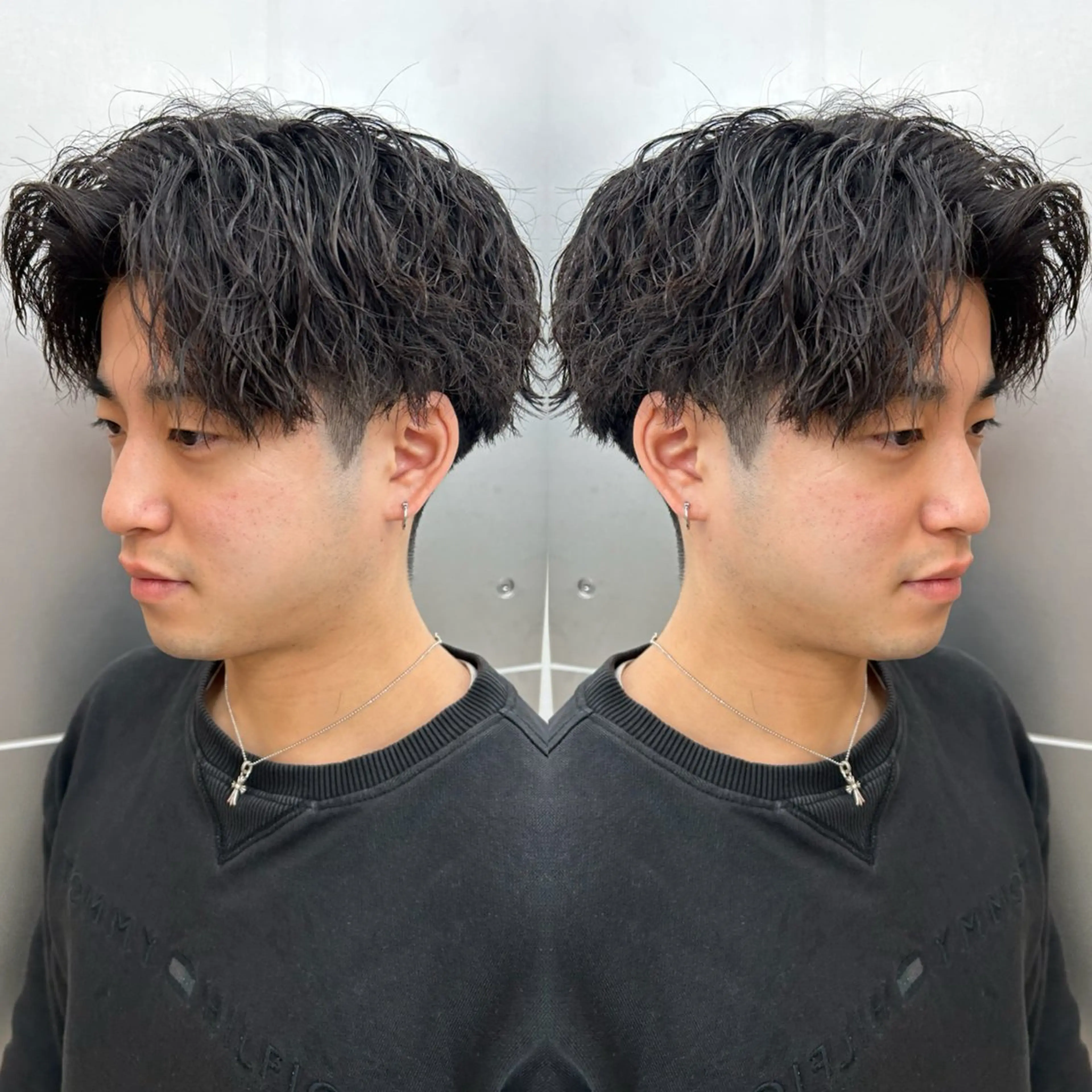 パーマ メンズ カット パーマ 安達 脩人のヘアスタイル