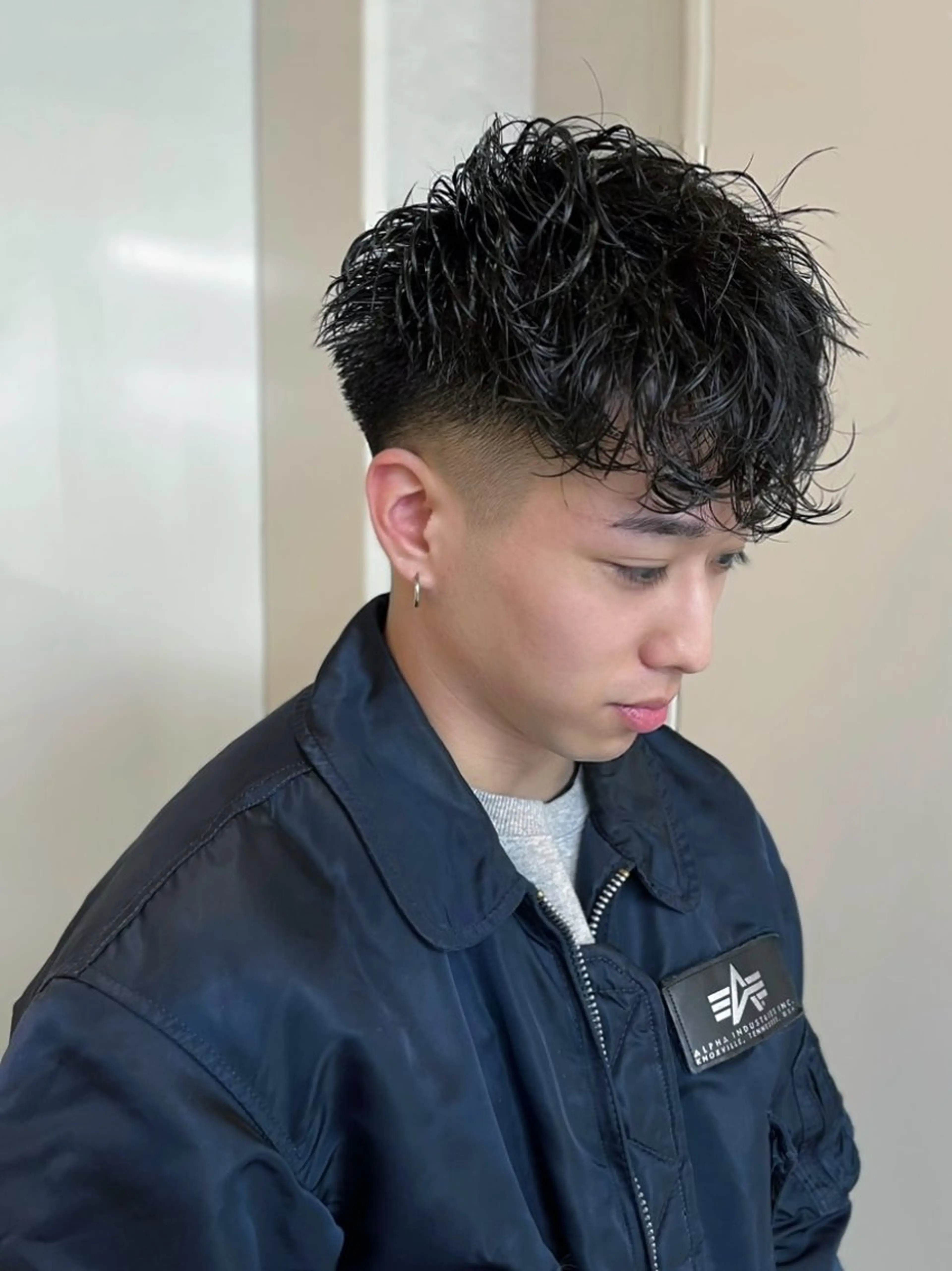 パーマ メンズ メンズパーマ スペインカール カット パーマ トリートメント k.e.y銀座店所属・安藤幹人 メンズカット/パーマのヘアスタイル