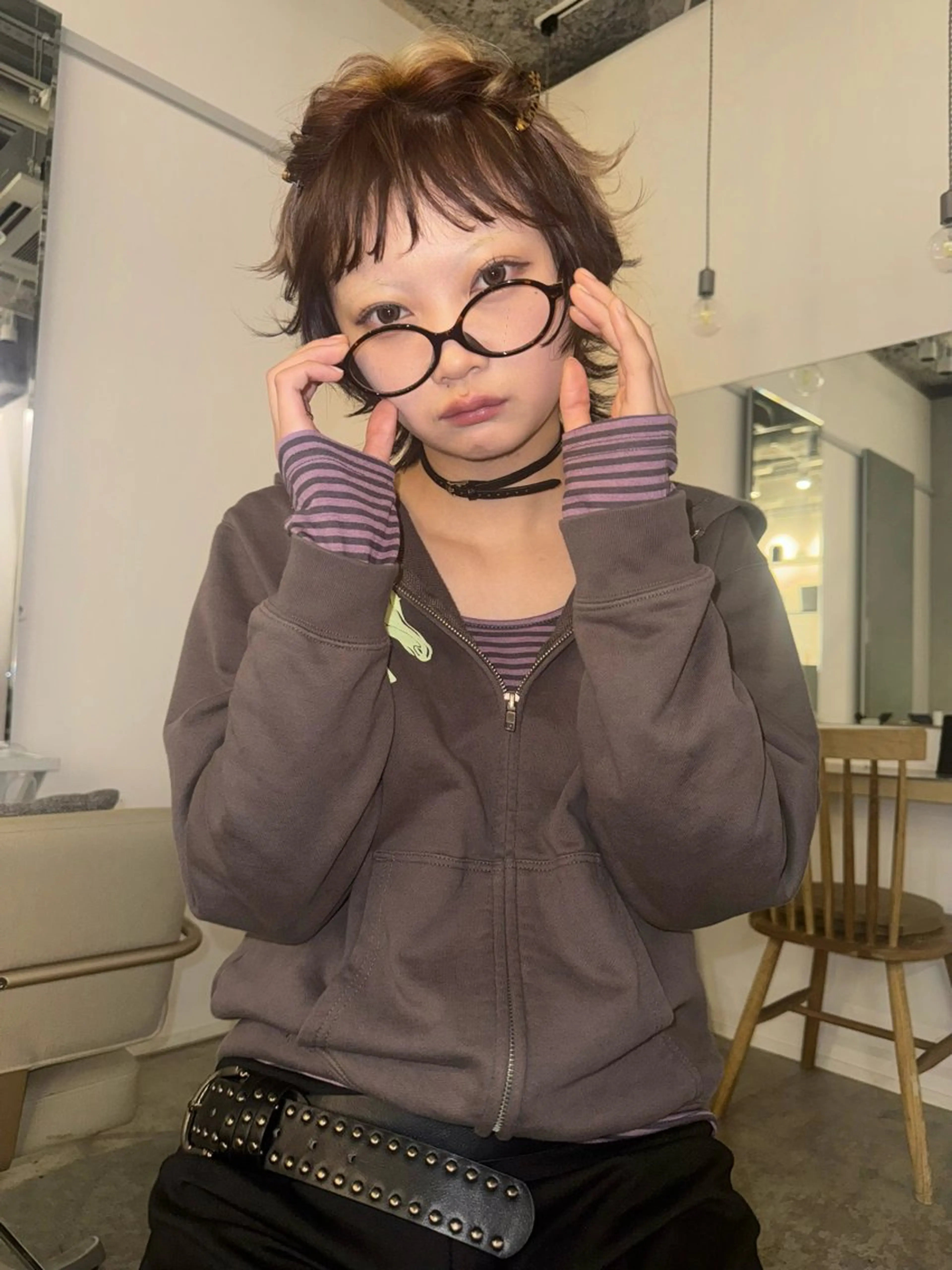 カラー ヘアカラー トリートメント 植木 まりなのヘアスタイル