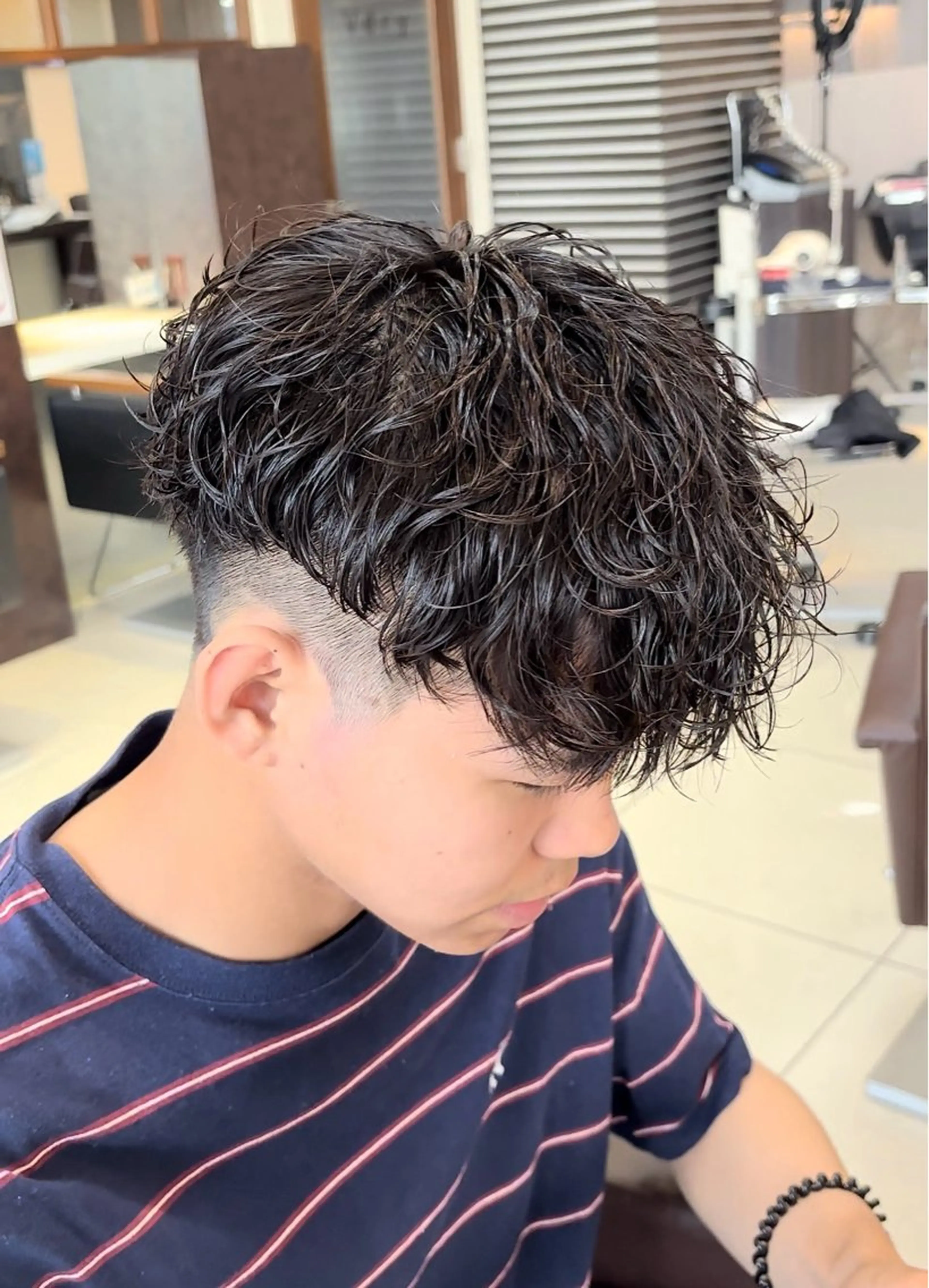 ショート パーマ メンズ カット 静岡/草薙パーマ メンズバレイヤージュのヘアスタイル