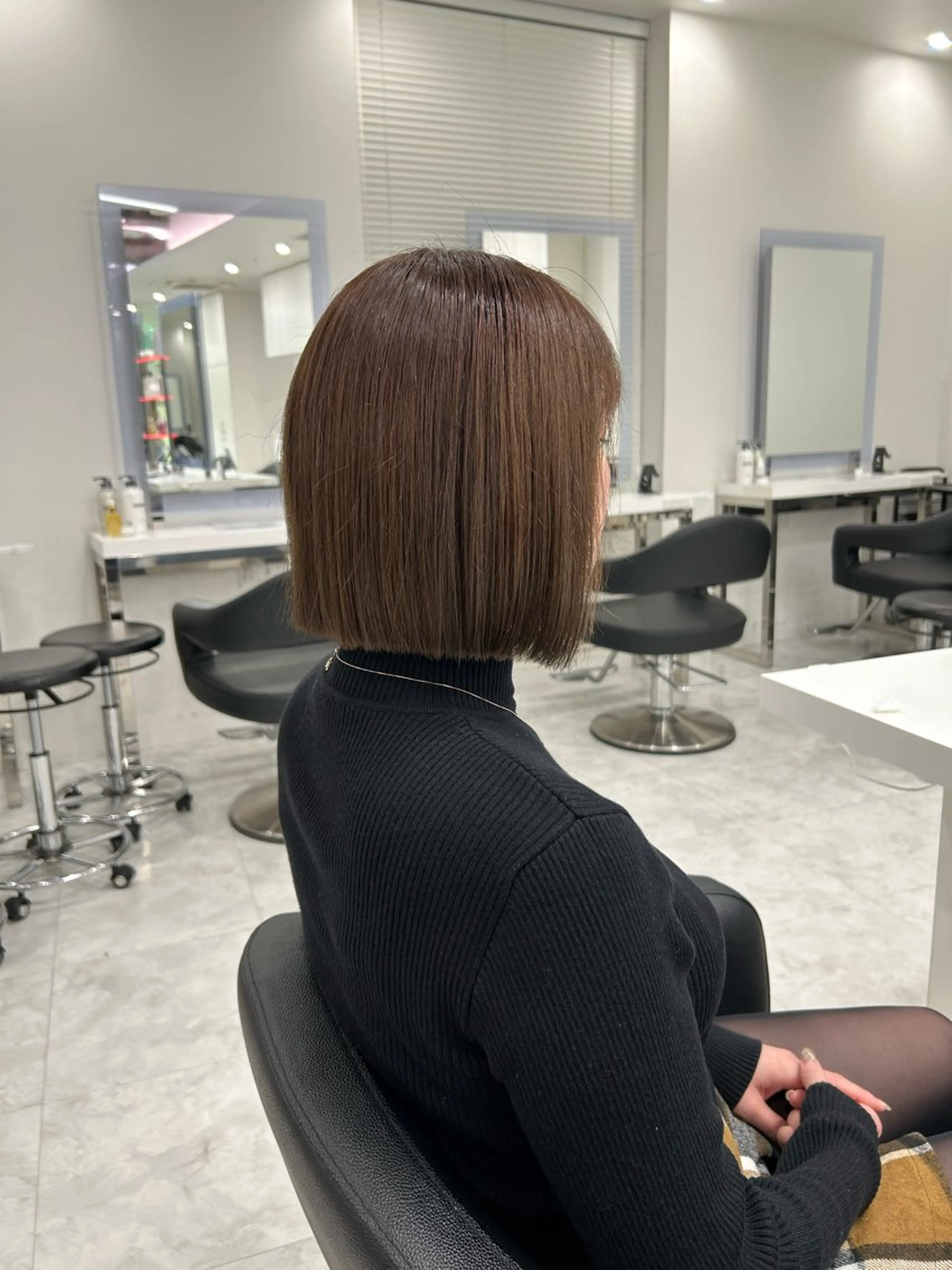 ショート カラー グレージュ ボブ カット ヘアカラー トリートメント ヘアセット 💖透け感ベージュ KOTA💖のヘアスタイル