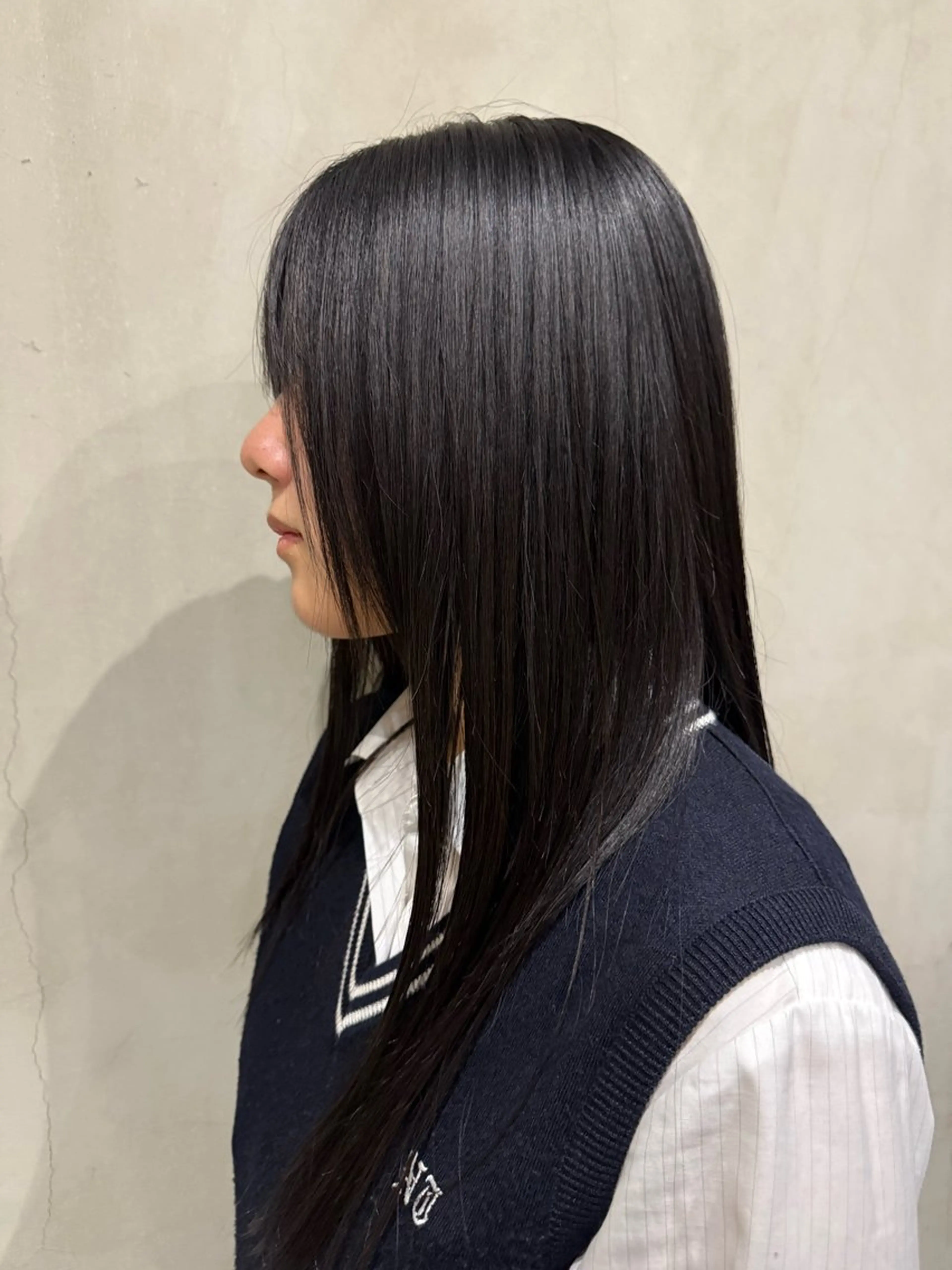 セミロング 縮毛矯正 HAIR ICI 山崎友裕のヘアスタイル