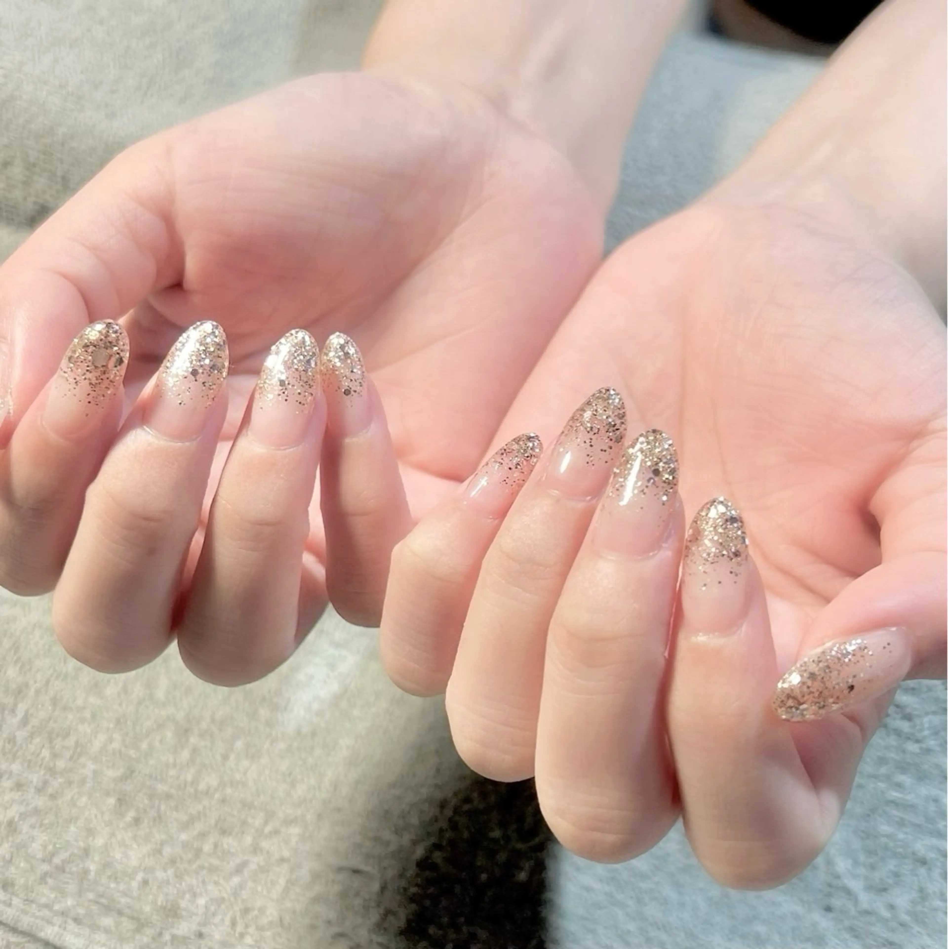 人気【ハンド】ラメグラデーション￥5500→3500（他店オフ無料）の写真