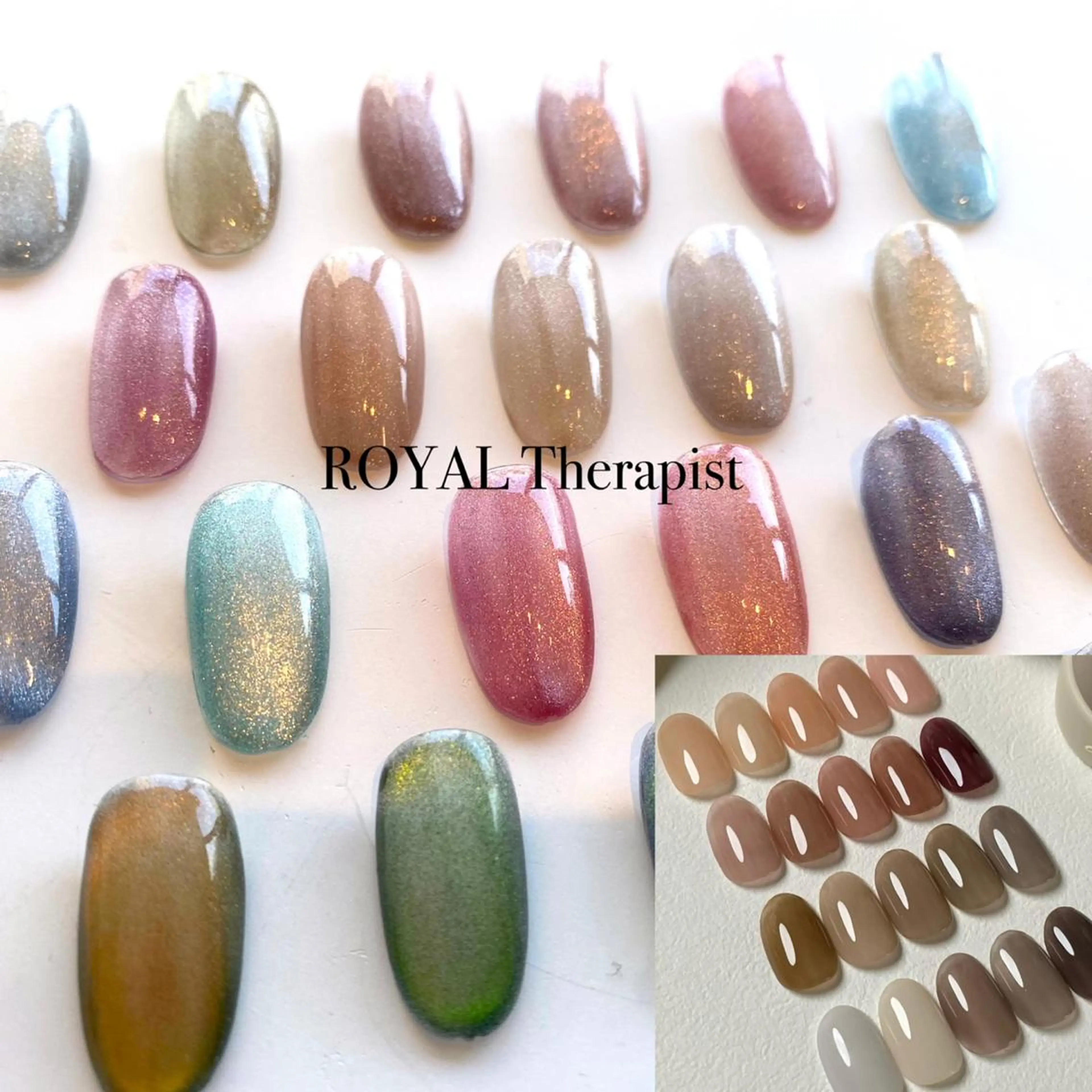 ✨当日限定✨【hand/オフなし】🌈42色マグネット　or   🍂秋冬色透け感うる艶ワンカラー🤎 ➕ケア込みの写真