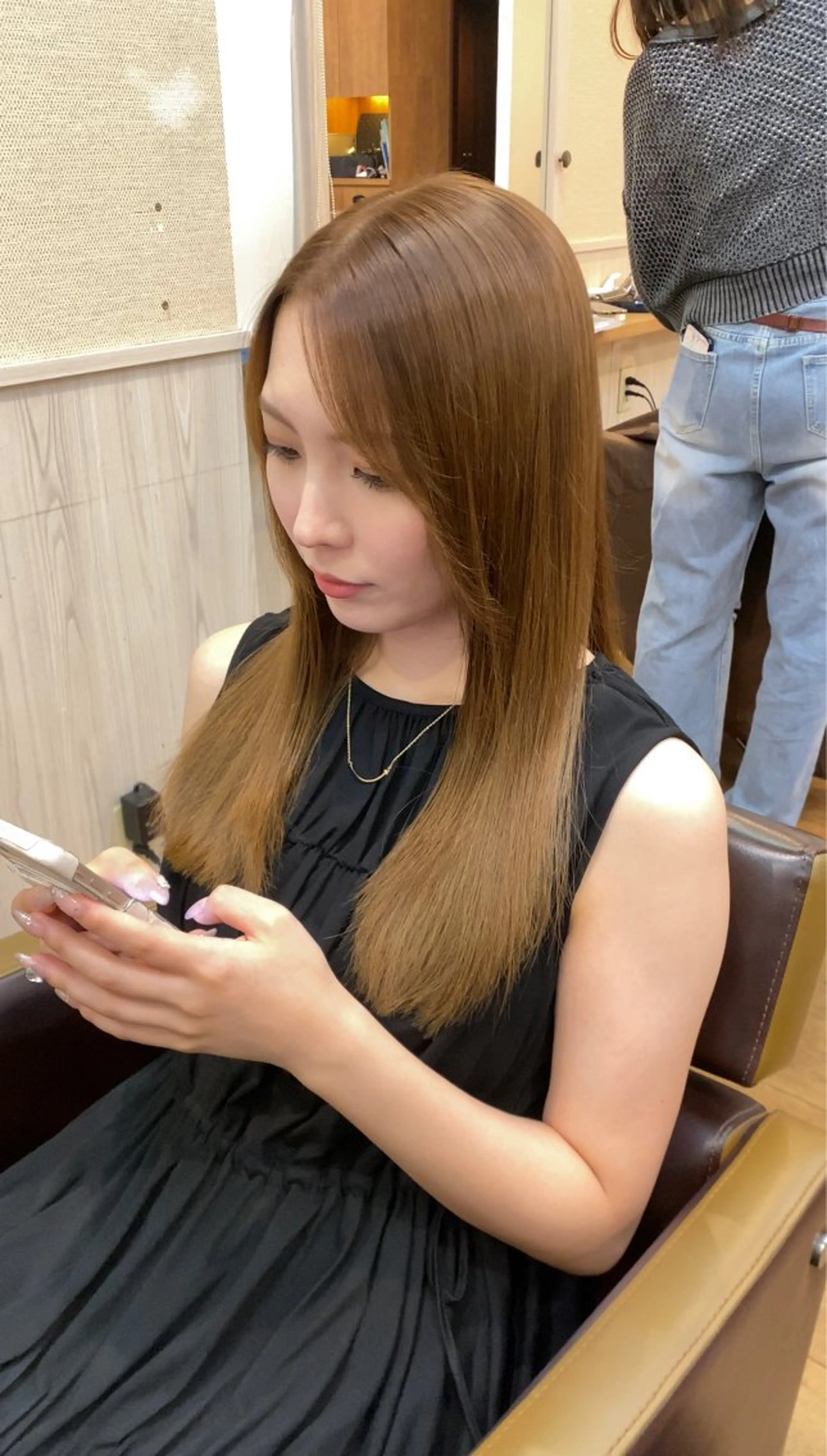セミロング カット ヘアカラー トリートメント NUMBER 天王寺YUYAのヘアスタイル