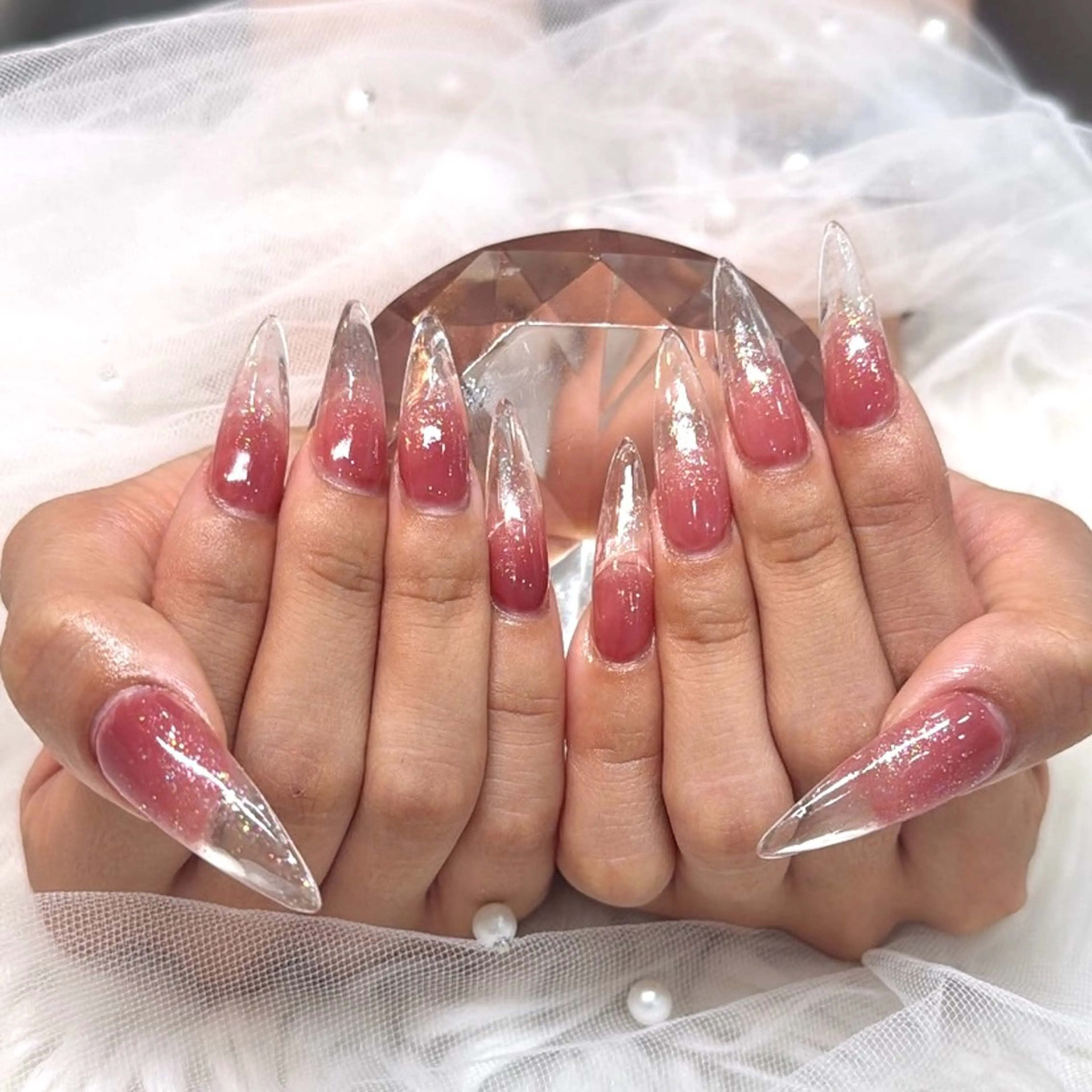 ネイル クリアネイル ワンホンネイル NAILSALON LUNON 獨協大学前駅店所属・LUNON 獨協大学前駅店のネイルデザイン