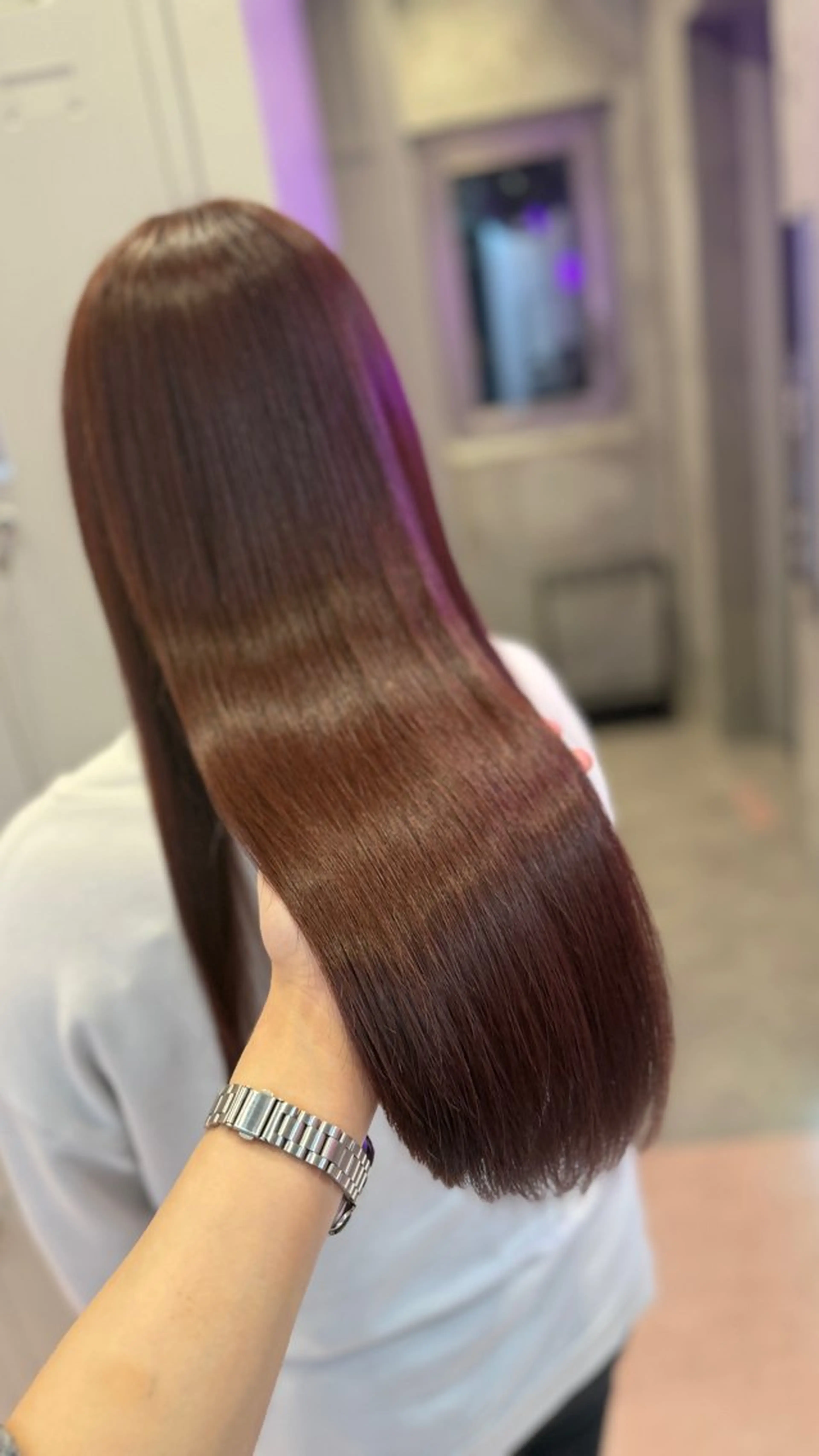 カラー 上品うるツヤ韓国ヘア 🤍Hanaのヘアスタイル