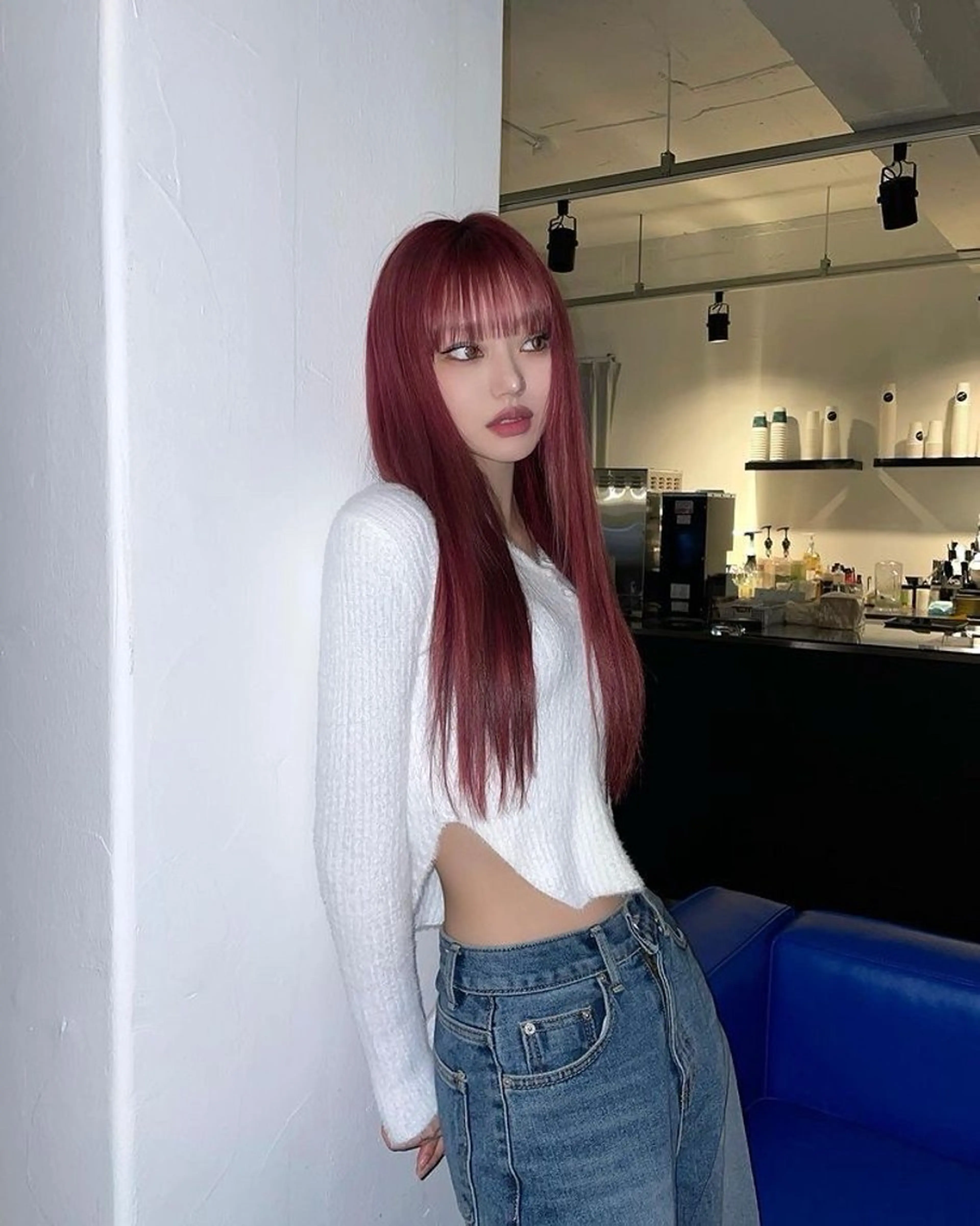 セミロング 🤍🥀韓流暖色レイ ヤー🥀🤍あやねのヘアスタイル