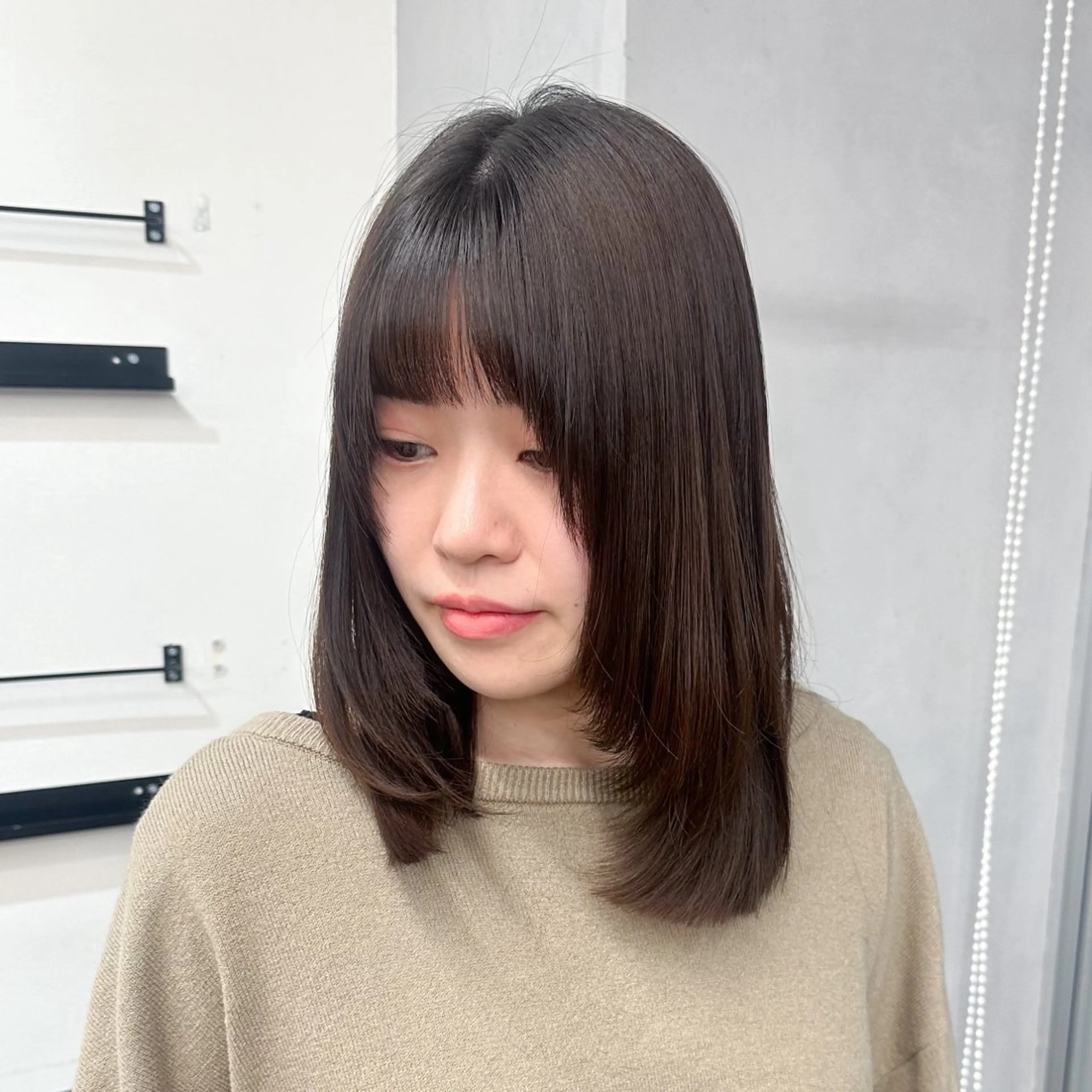 ミディアム レイヤーカット PARC by Un ami所属・もも ／メンズ〜レディースのヘアスタイル