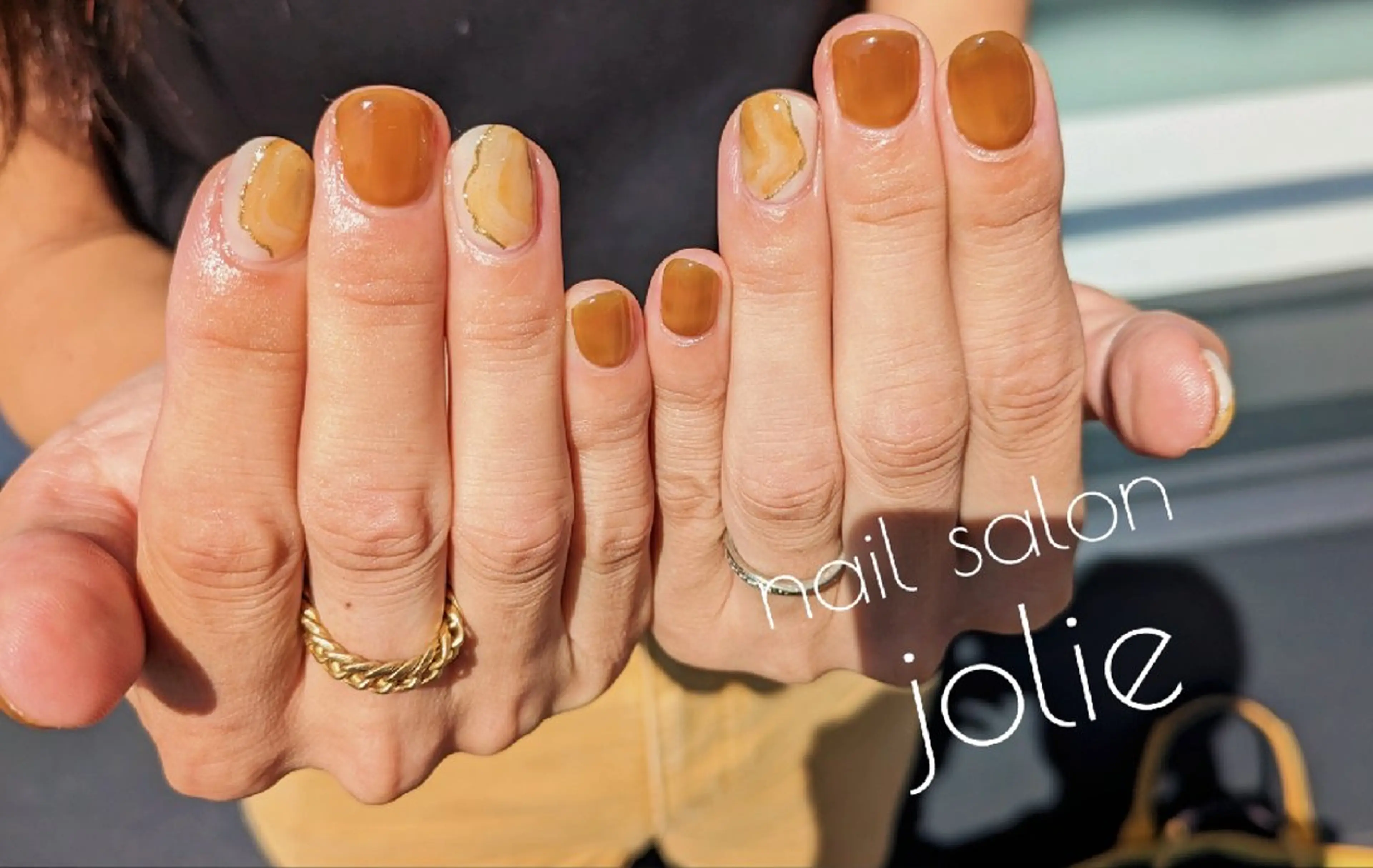 ネイル ブラウン jolie  ISIHARAのネイルデザイン
