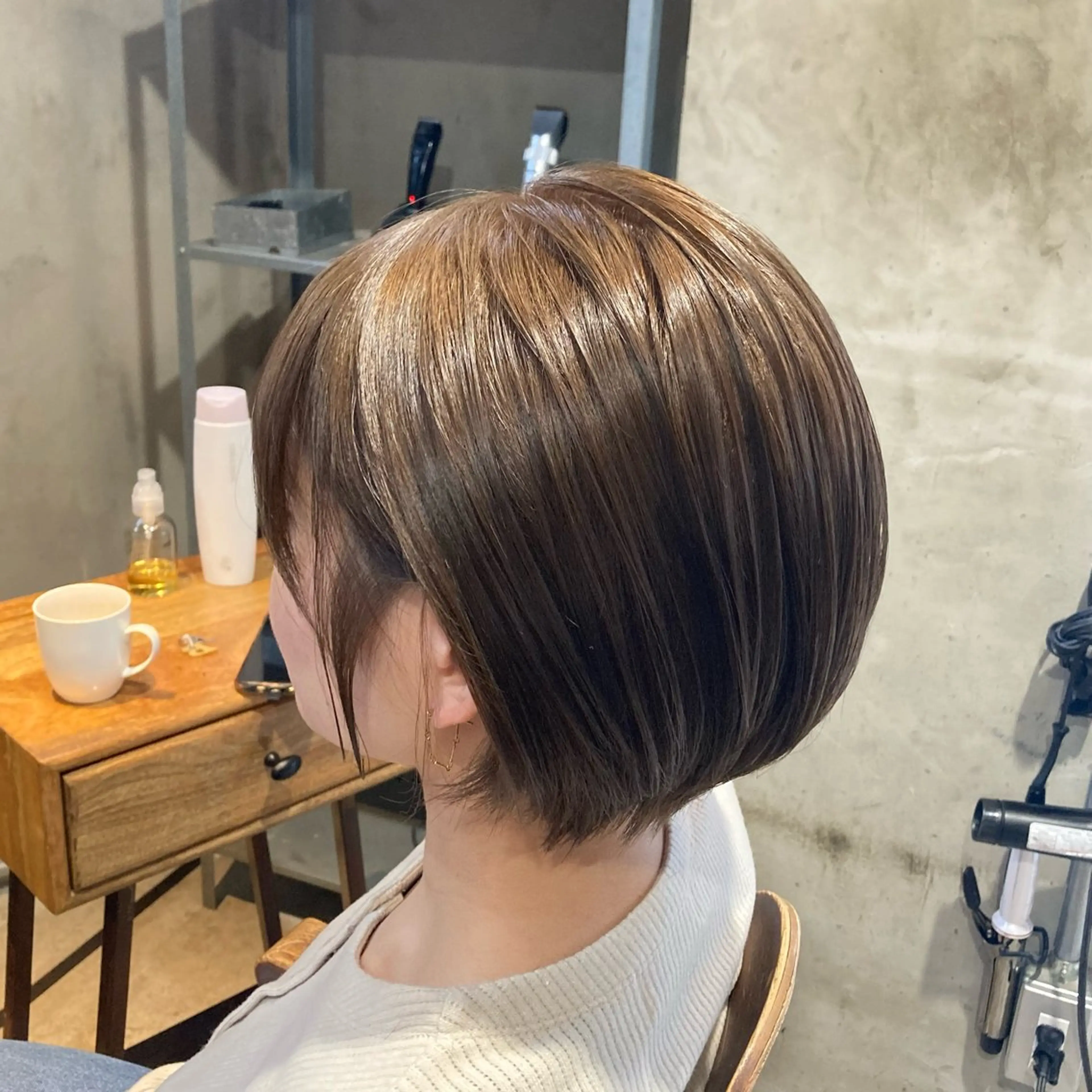 ショート ヘアカラー くびれヘア/艶カラー /髪質改善🌷喜美花のヘアスタイル