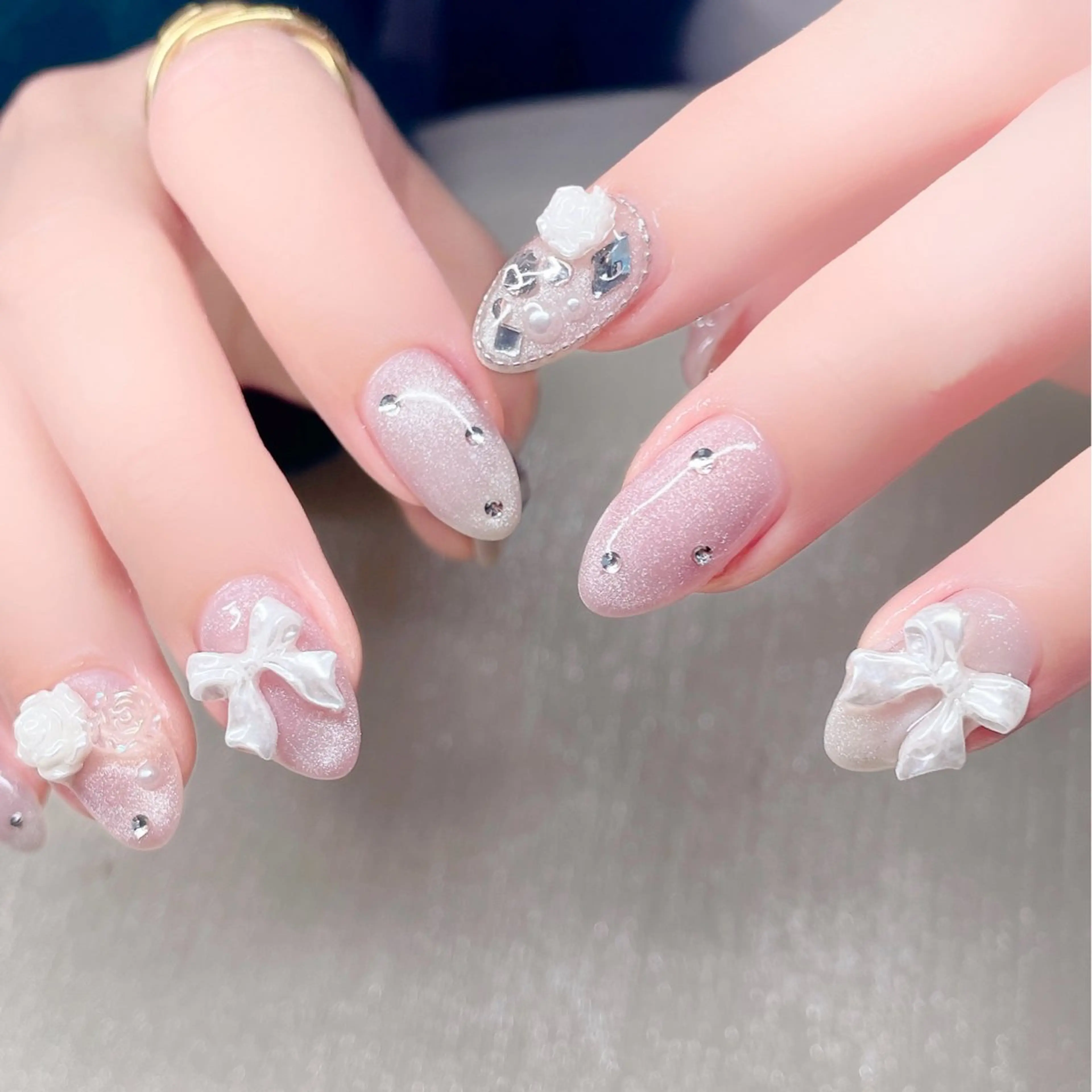 ネイル ストーンネイル ハンドネイル Nailist SUZU所属・Nailist suzuのネイルデザイン