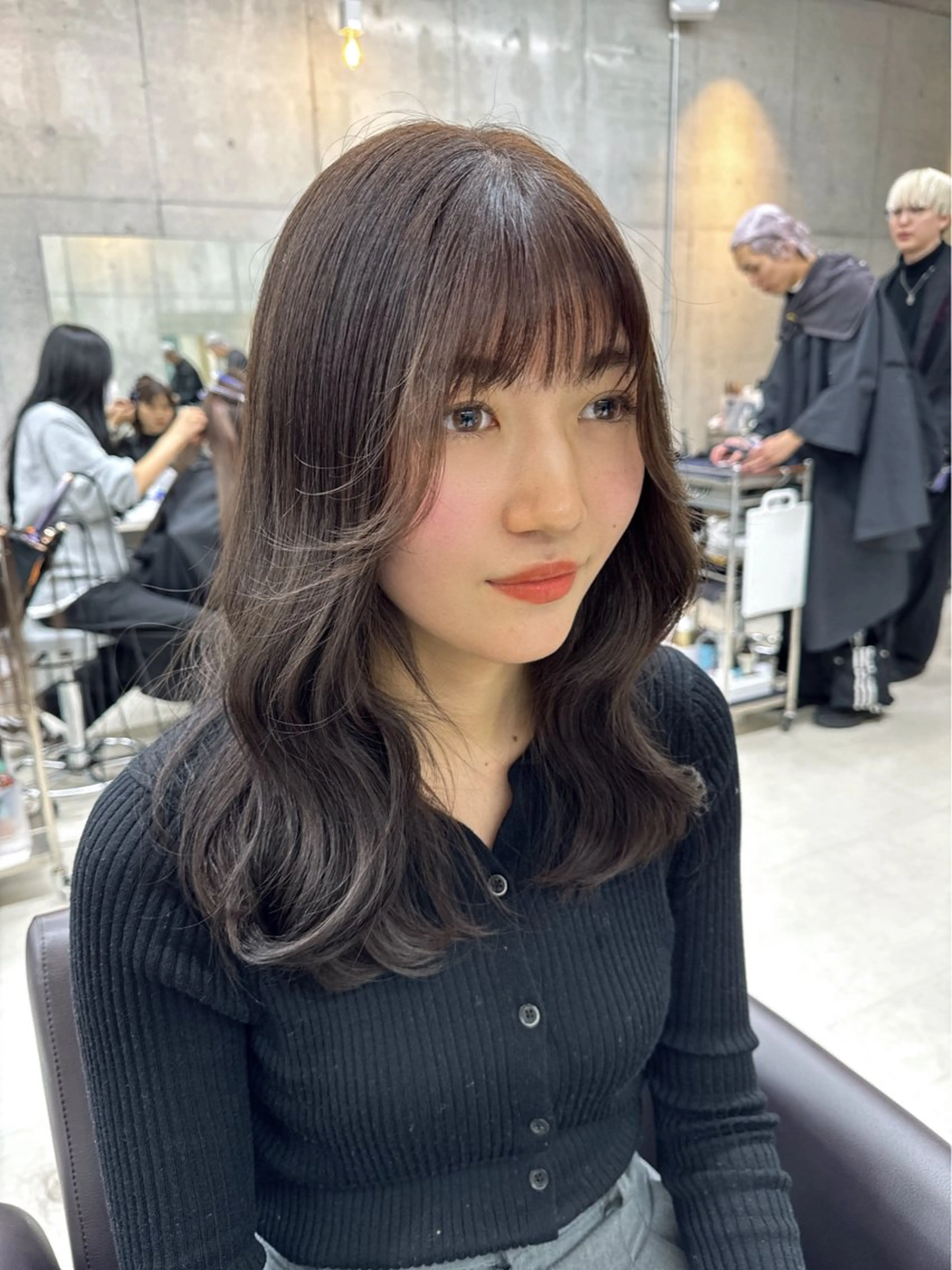 ミディアム うる艶ヘア♡韓国好き 透明感　shotaのヘアスタイル