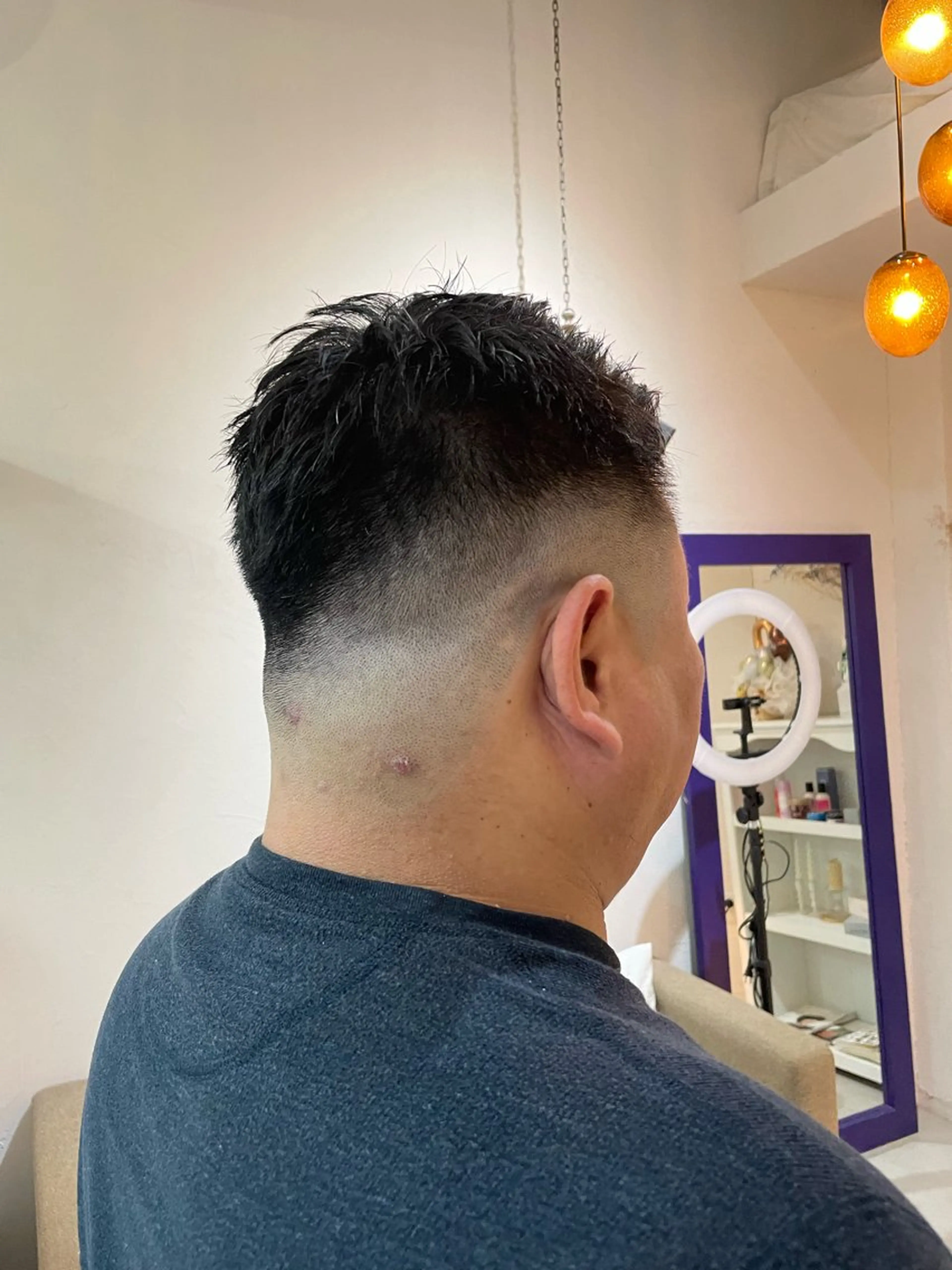 ショート メンズ メンズブリーチ フェードカット メンズハイライト メンズメッシュ メンズパーマ Men's hair salon First 中百舌鳥店所属・First なかもず 店 YUKIのヘアスタイル