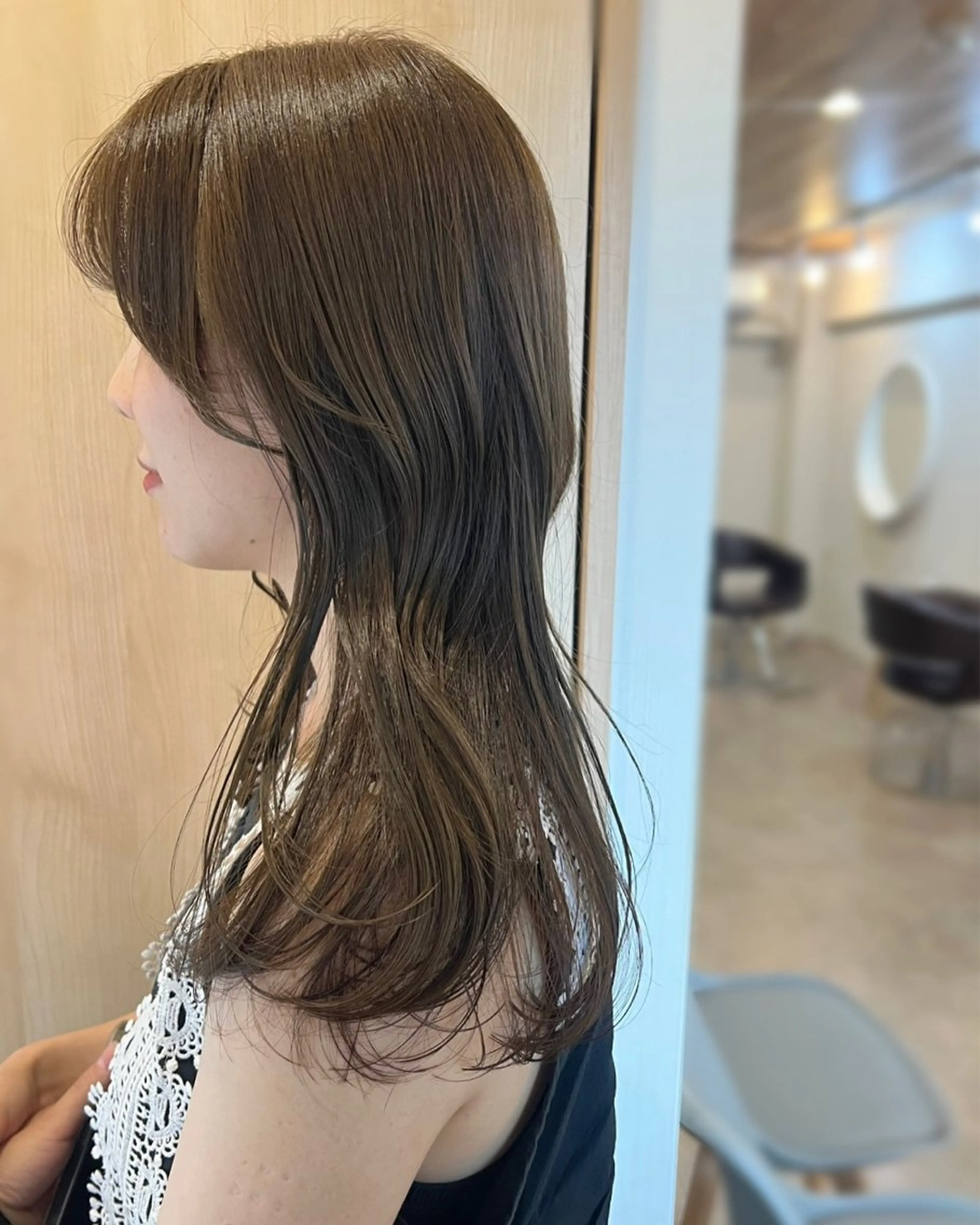 セミロング カラー カット ヘアカラー トリートメント トレンドと似合わせ/ マンツーマン/西上楓のヘアスタイル