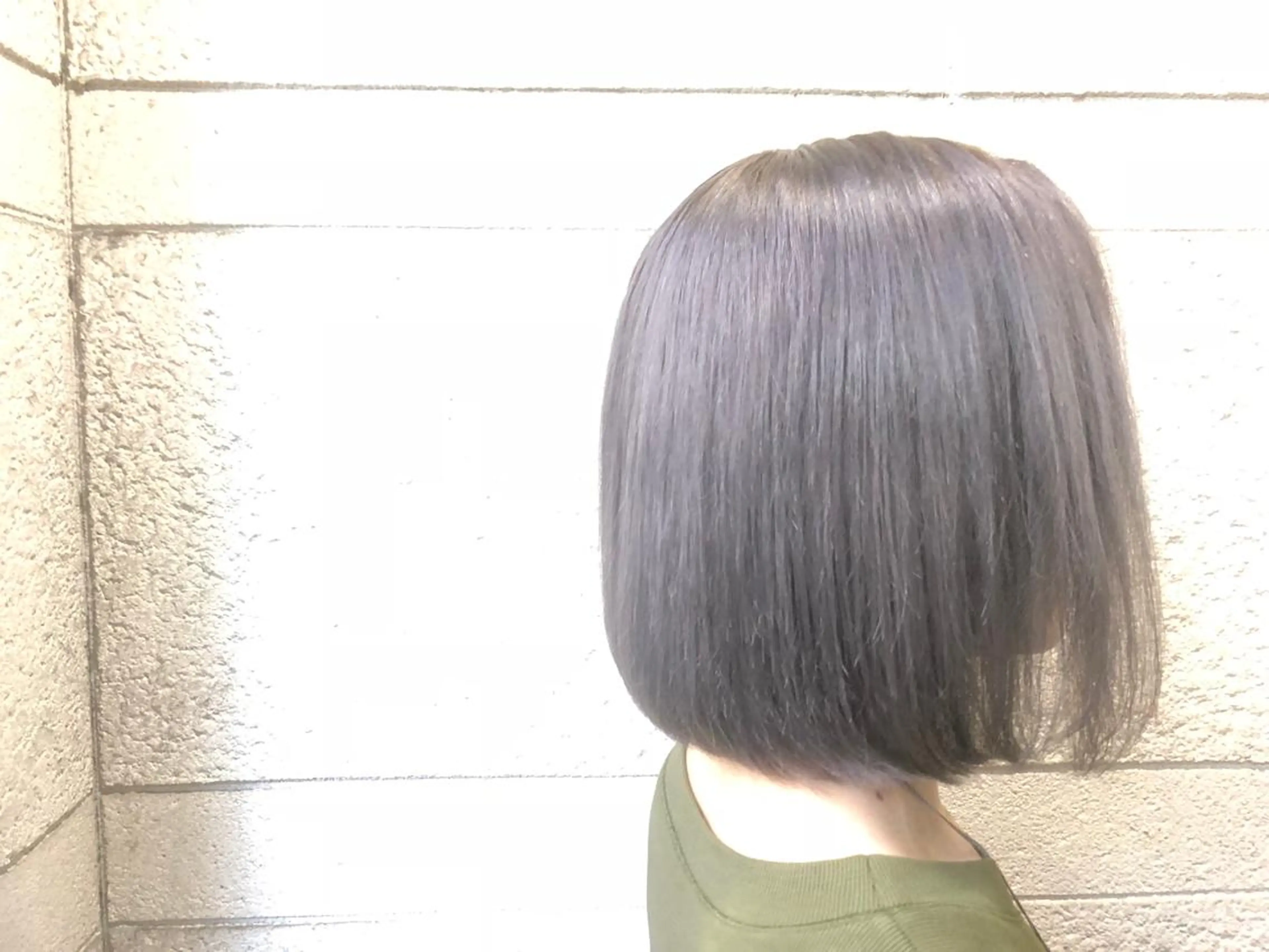 ショート カラー ラベンダーカラー ボブ alpha. カラーエクステ下妻のヘアスタイル