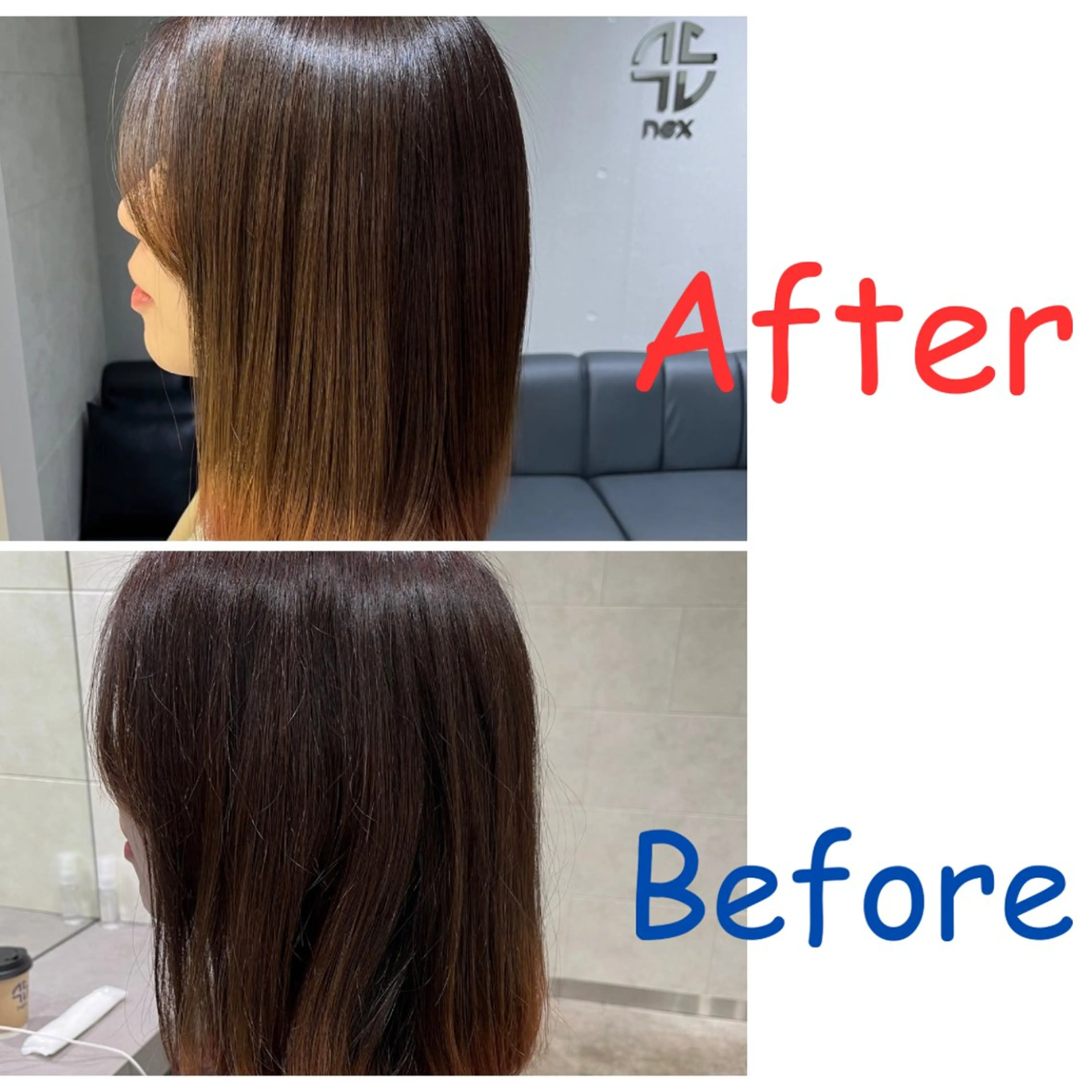 ミディアム パーマ ストレートパーマ 似合わせカット✖️ 美髪矯正特化いくたのヘアスタイル