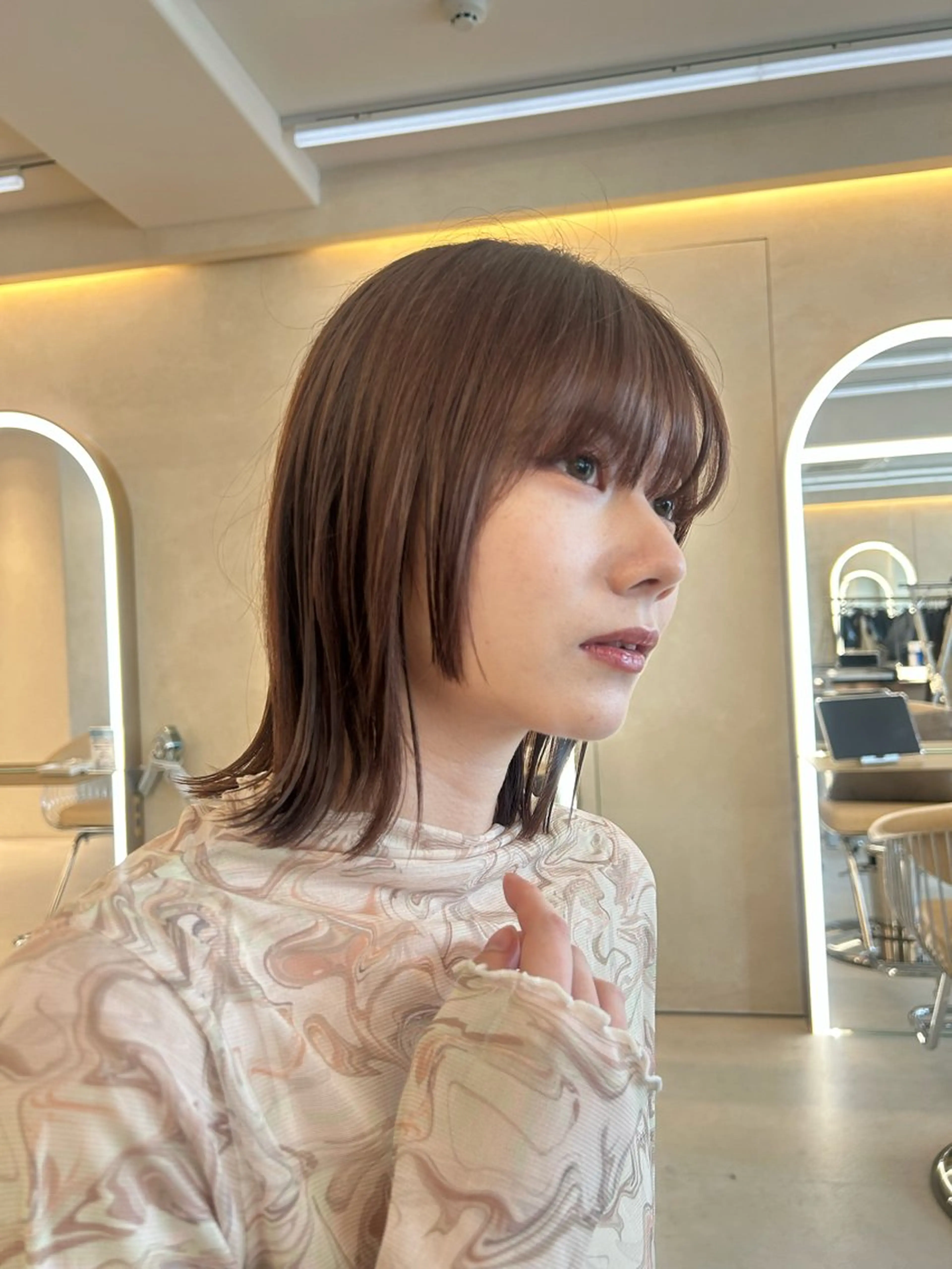 ショート ボブ 姫カット カット トリートメント 表参道美容師ゆいか ♡ミディアムレイヤーのヘアスタイル