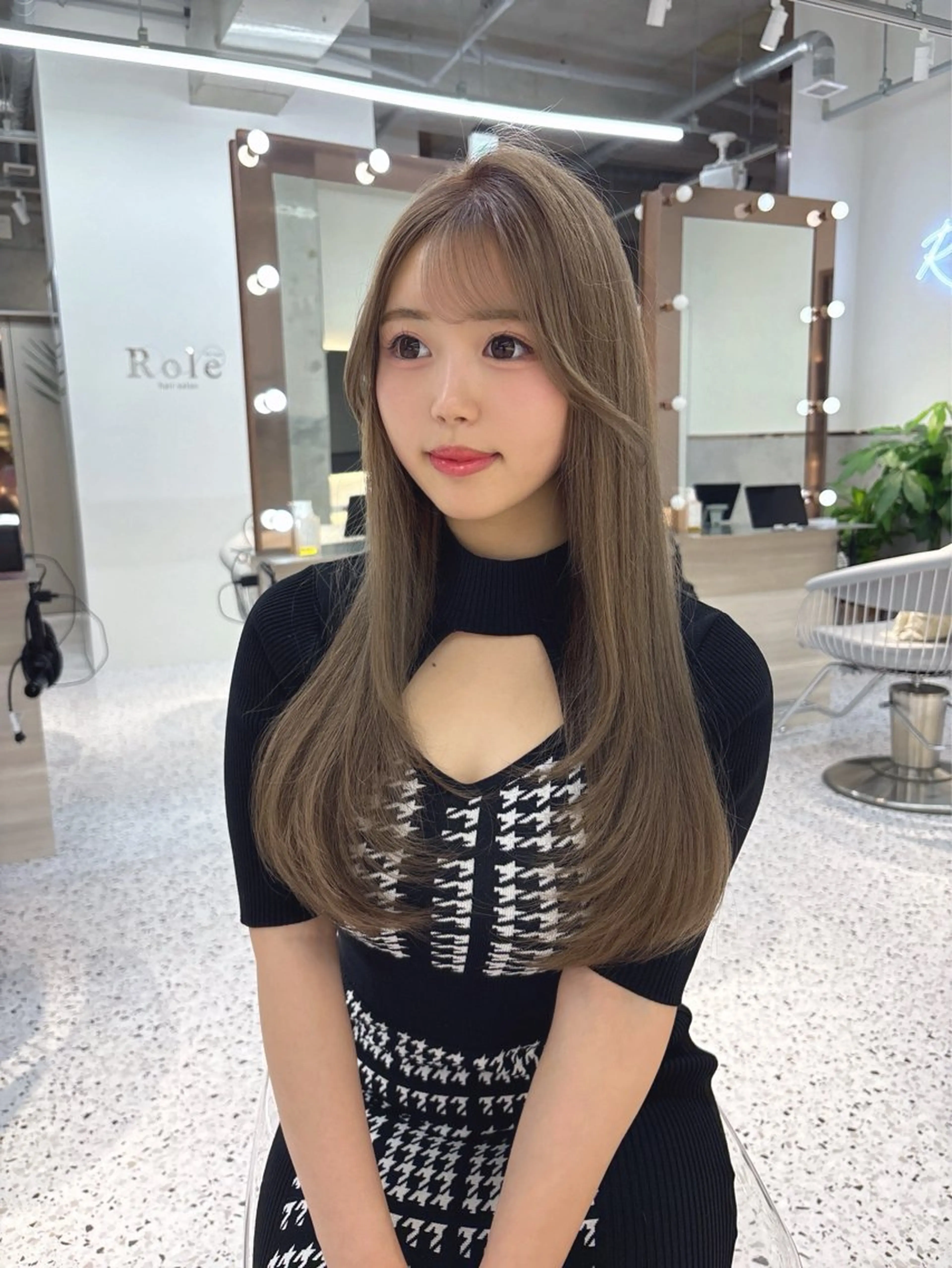 ロング 髪質改善×韓国ヘアサロン Role 博多【ロール】所属・yui🎀ブリーチ なしWカラー／博多のヘアスタイル