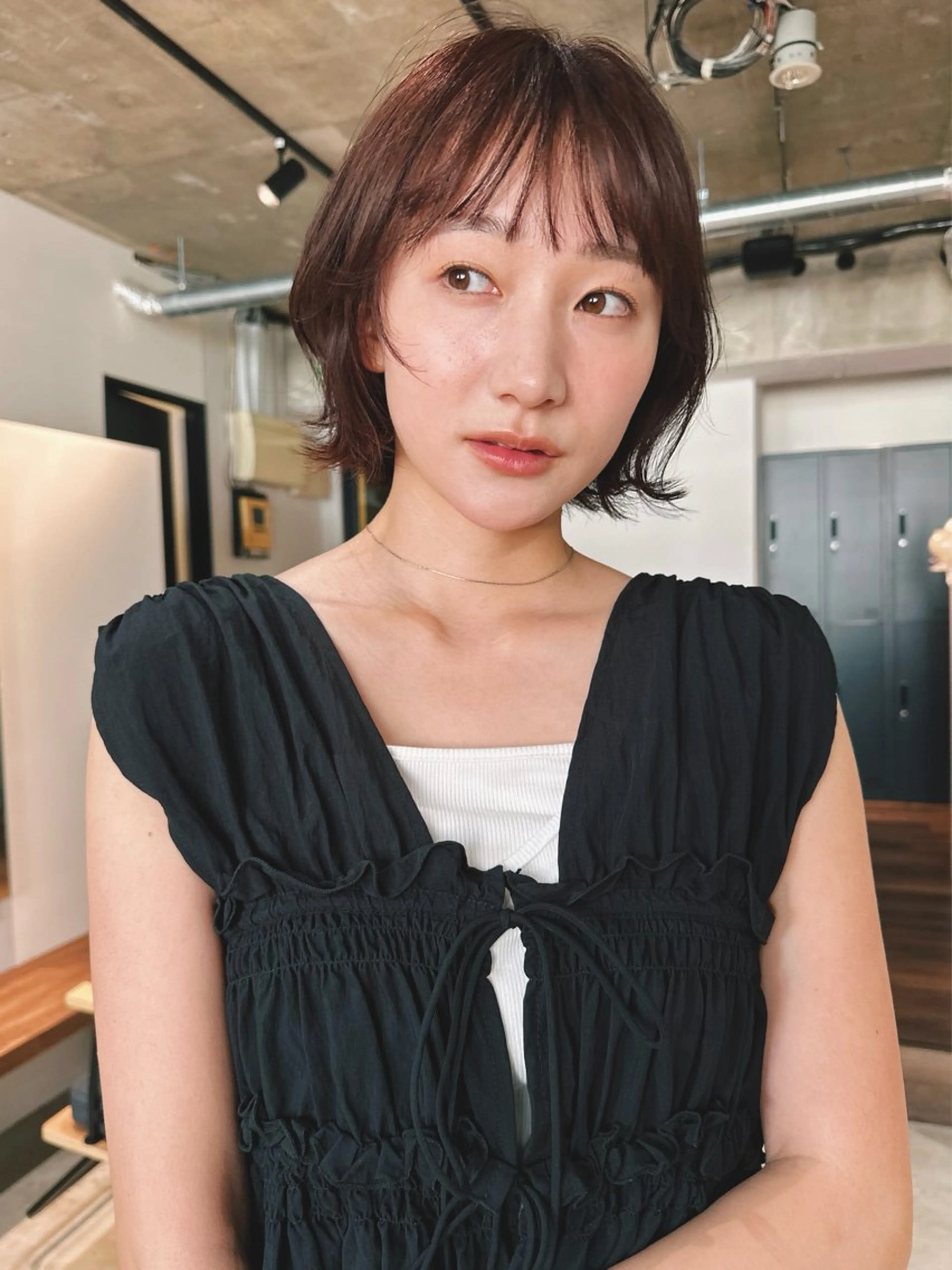 ショート カラー パーマ 🎀小顔×似合わせ× 透明感カラー🎀のヘアスタイル