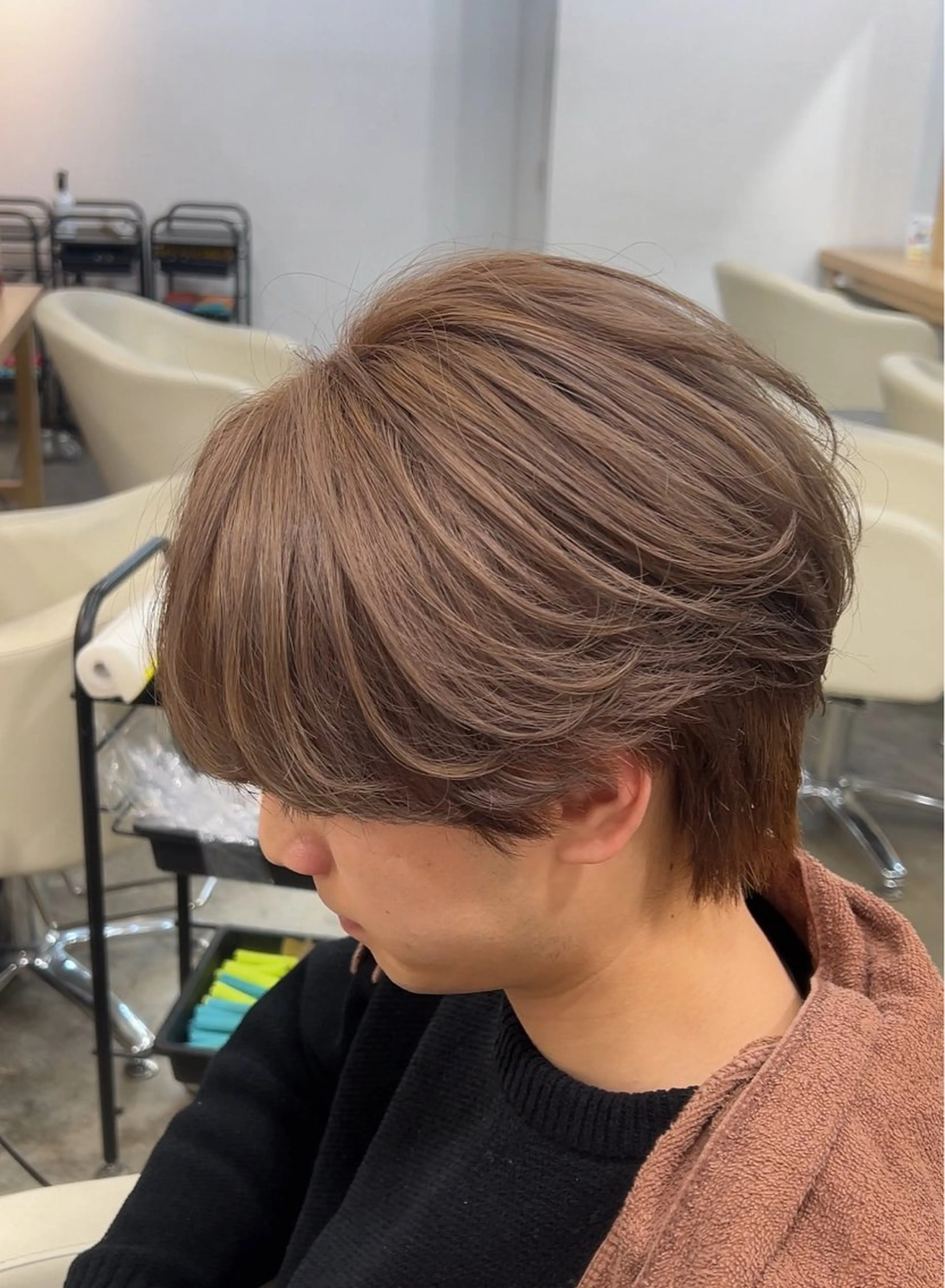 カラー ベージュカラー ブリーチ ミルクティーベージュ ヘアカラー トリートメント ヘアセット ✨メンズ特化カラー /アシザワダイキのヘアスタイル
