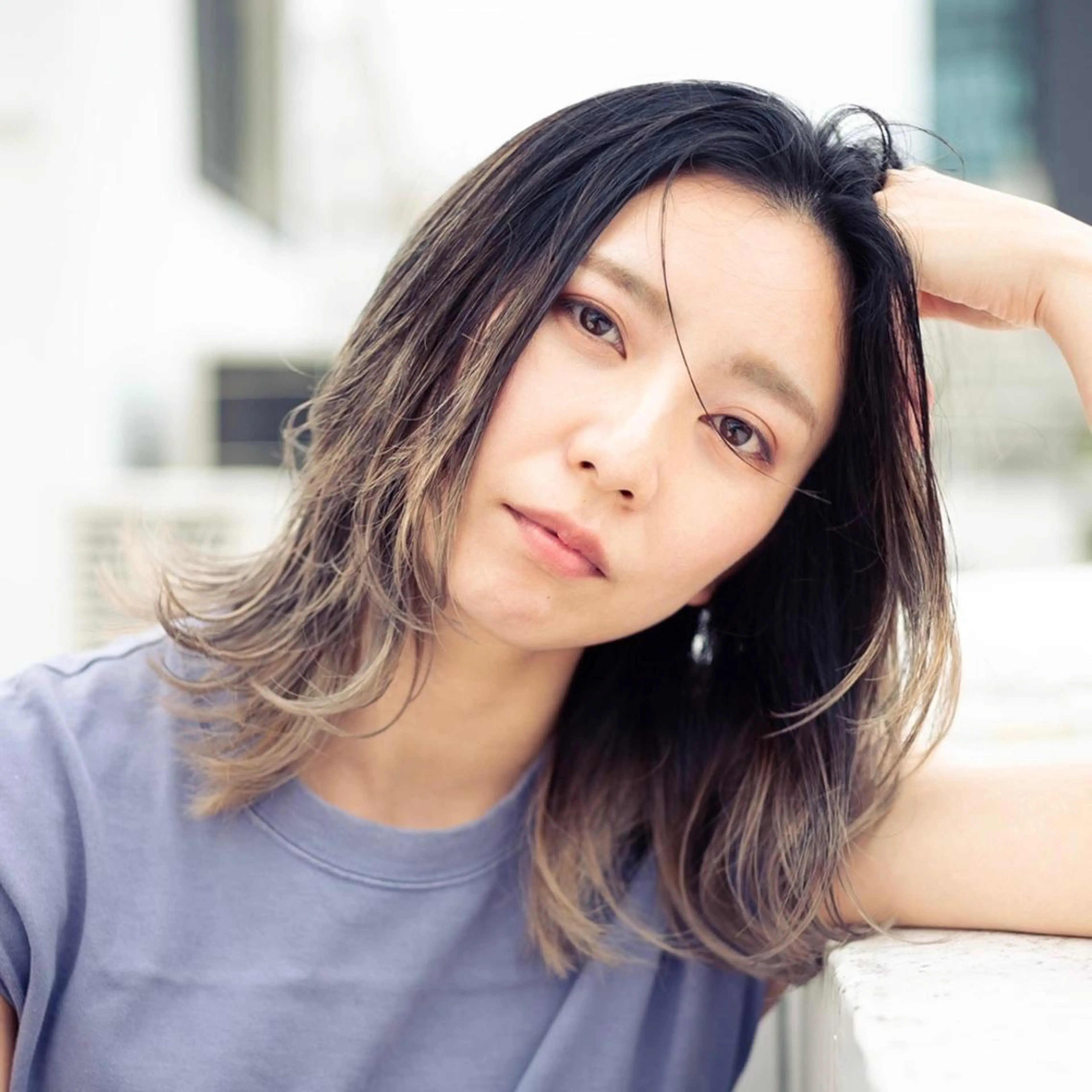 セミロング カラー stylist田口 祐歩のヘアスタイル