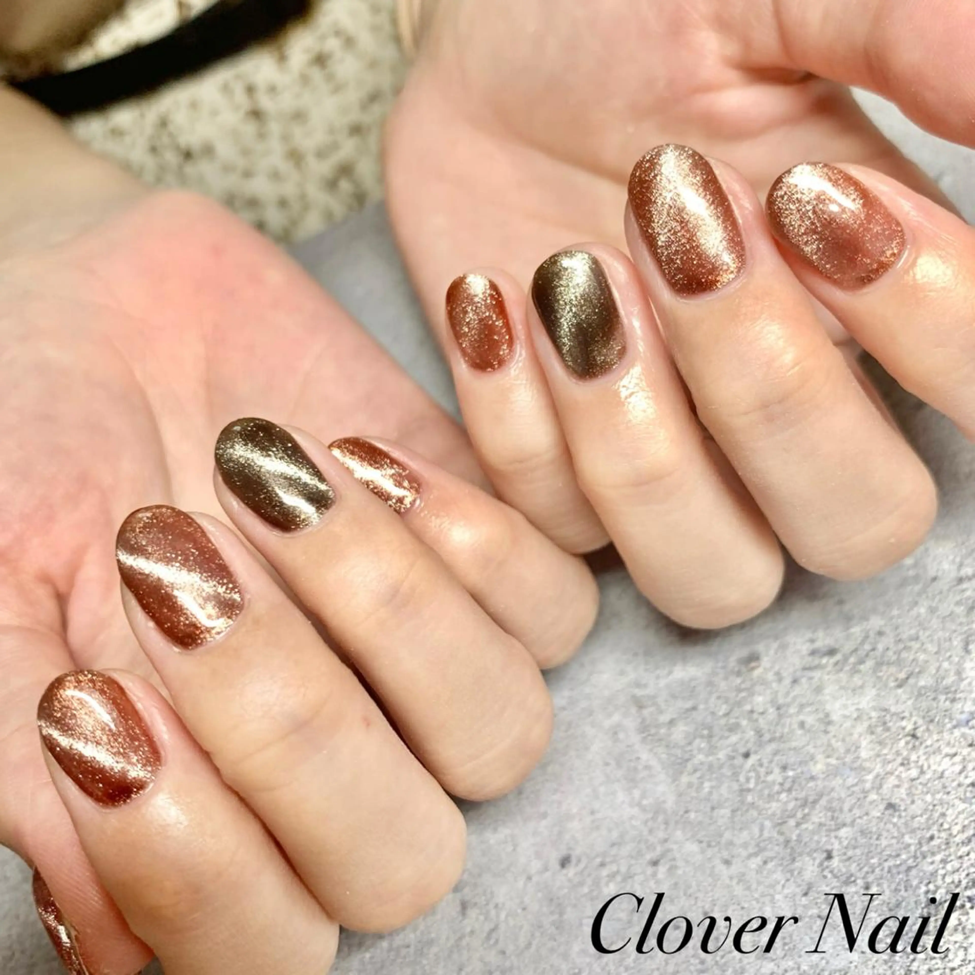 ネイル フットネイル ジェルネイル マグネットネイル ニュアンスネイル パラジェル ハンドネイル clover nailのネイルデザイン
