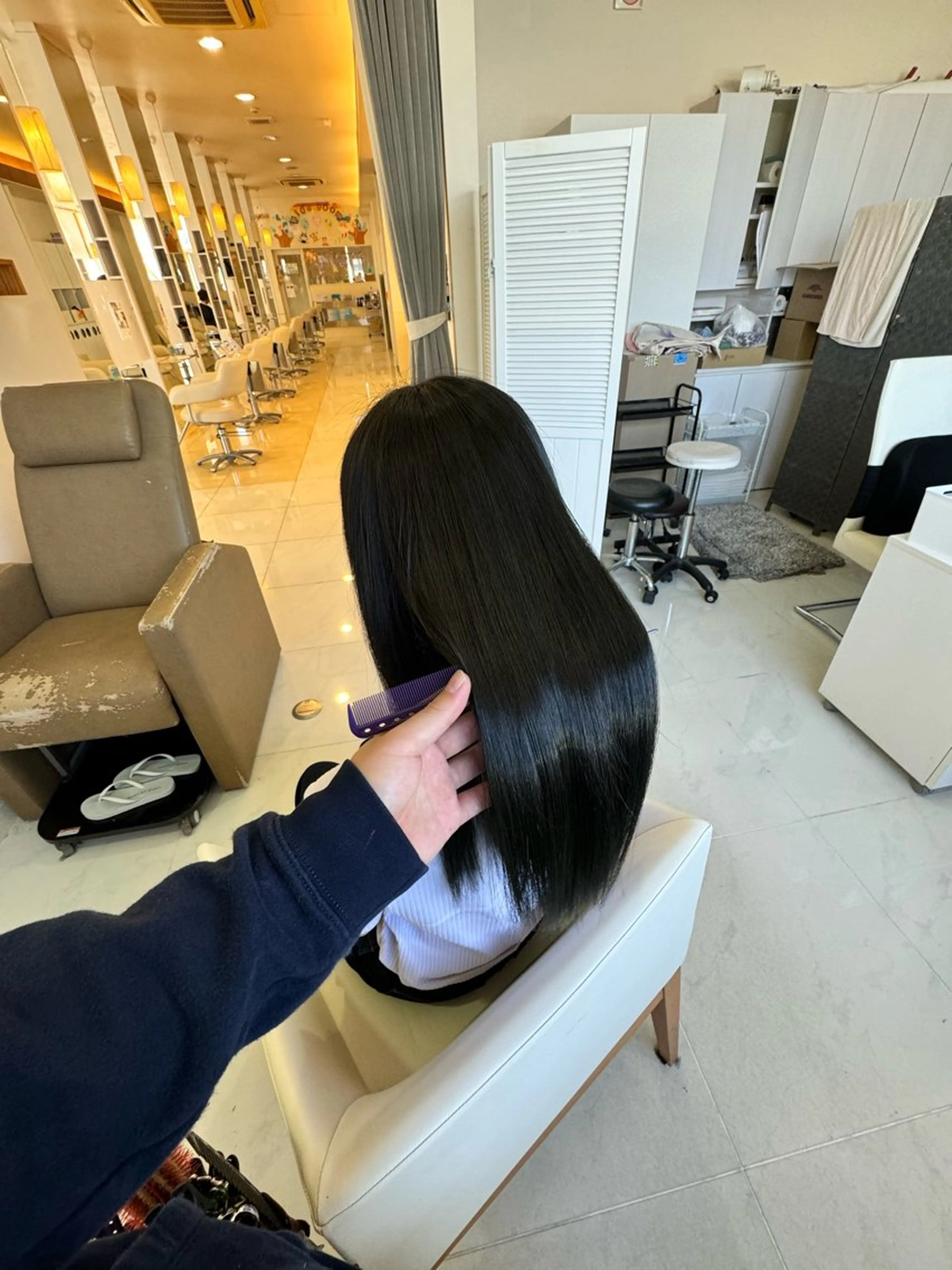 ロング 縮毛矯正 🎈カラーエステ 🎈通事  啓人のヘアスタイル